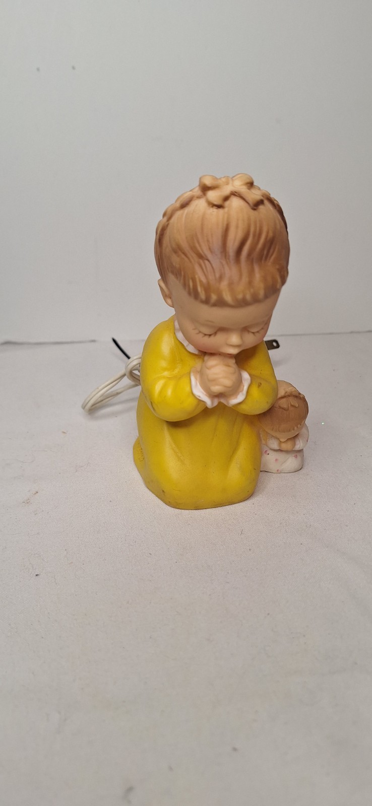 Vintage 1950s BonnyTex Co. Little Girl Baby Prayers Children's Night Light