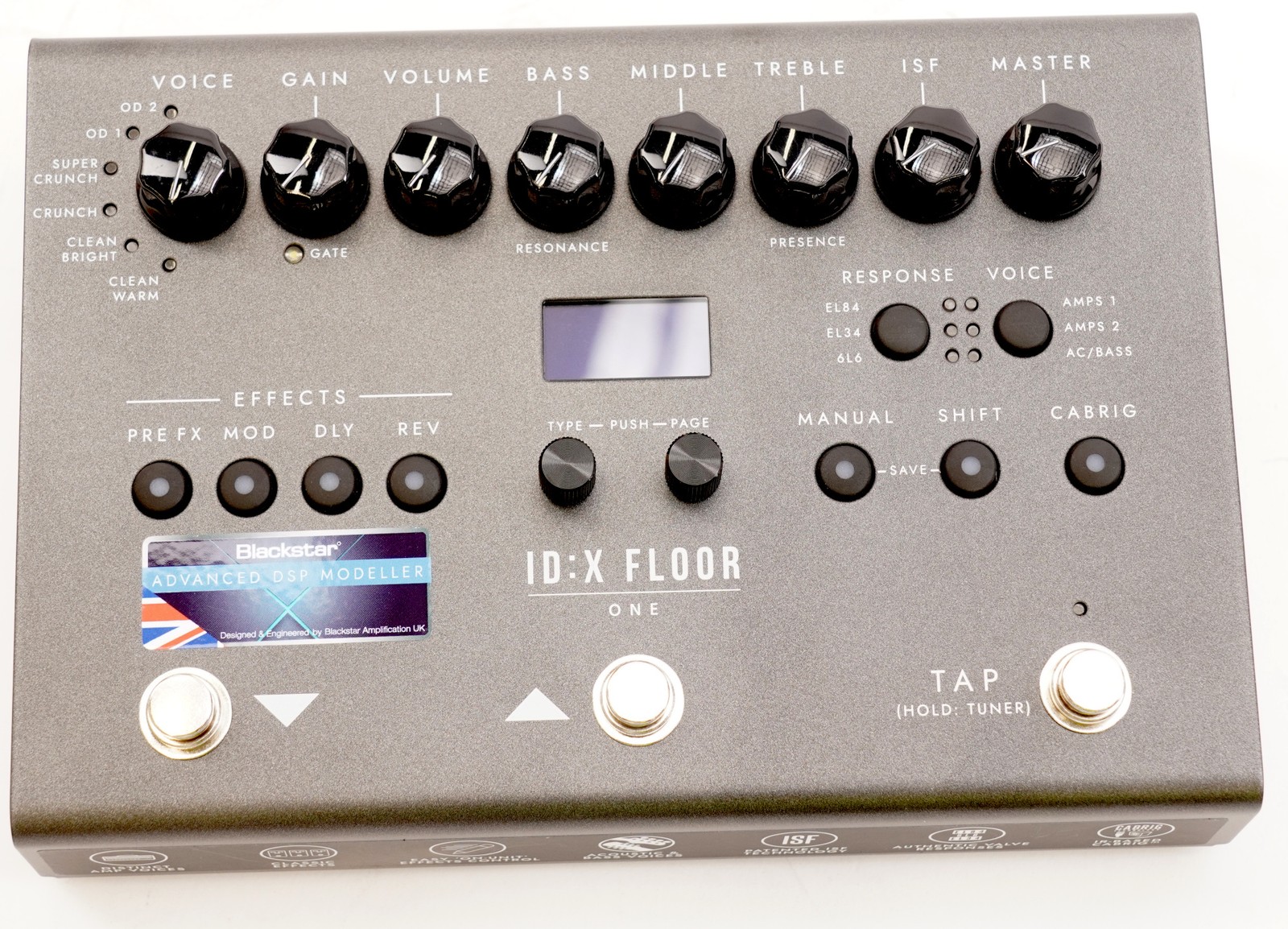 Blackstar ID X Floor One Multi Effects Pedalboard with Amp Modeling (Black)