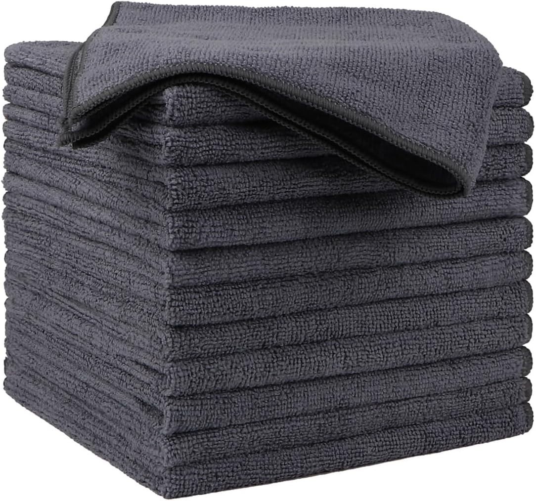 Microfiber Cleaning Cloth Rag Car Polishing No Scratch Detailing 16x16” 12 Pack