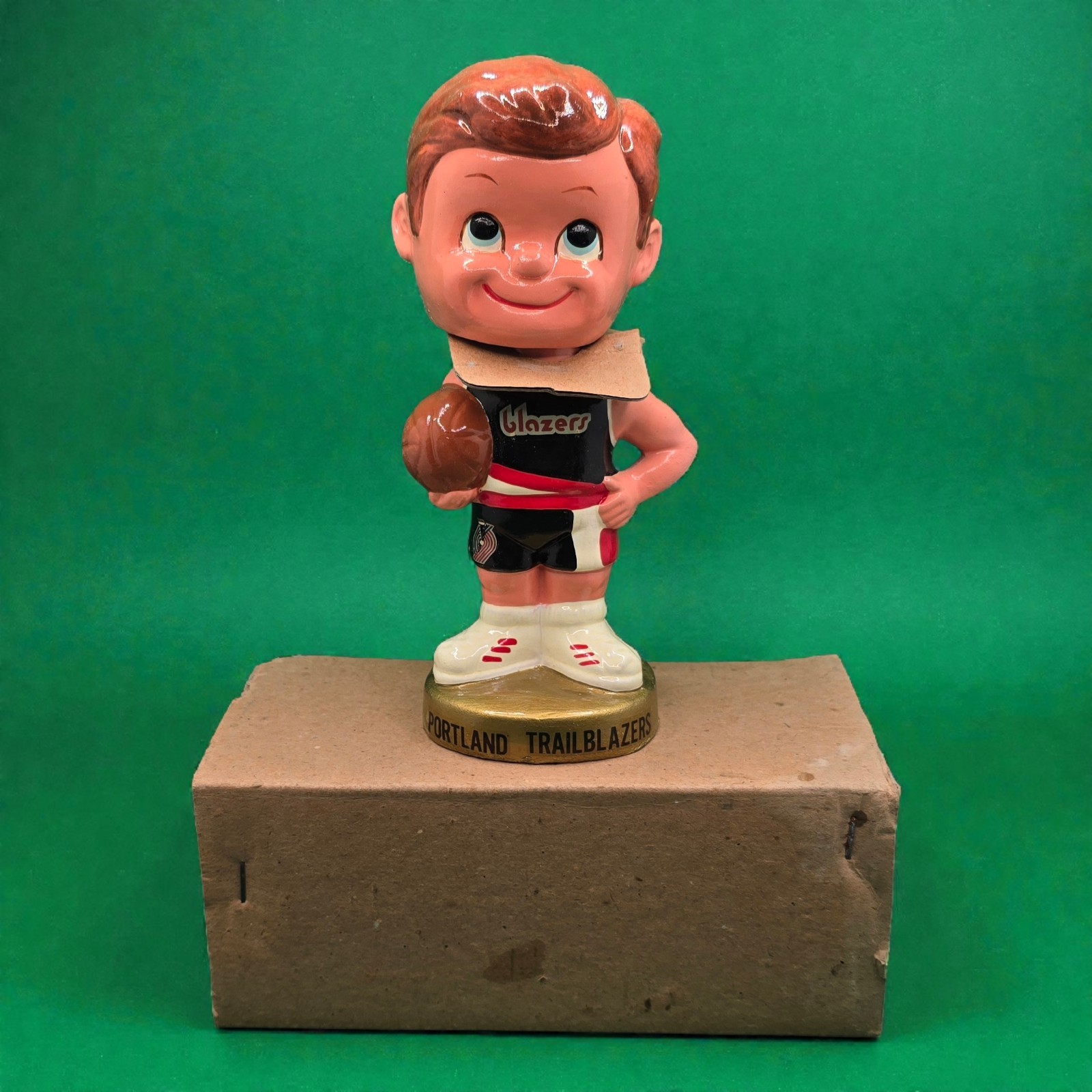 Vintage 1970s NBA Lil' Dribblers Portland Trailblazers Bobblehead 7" Repair