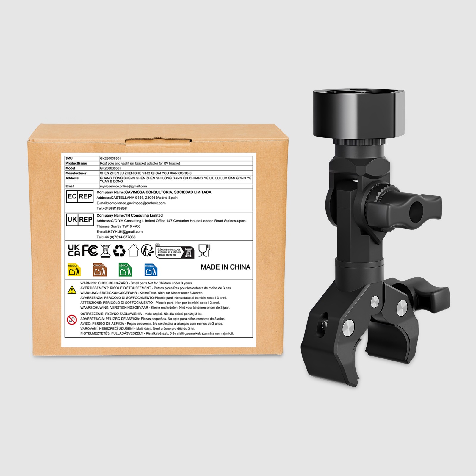 Adjustable Angle Mounting Bracket Pole Adapter For Starlink Mini Rv Campervan