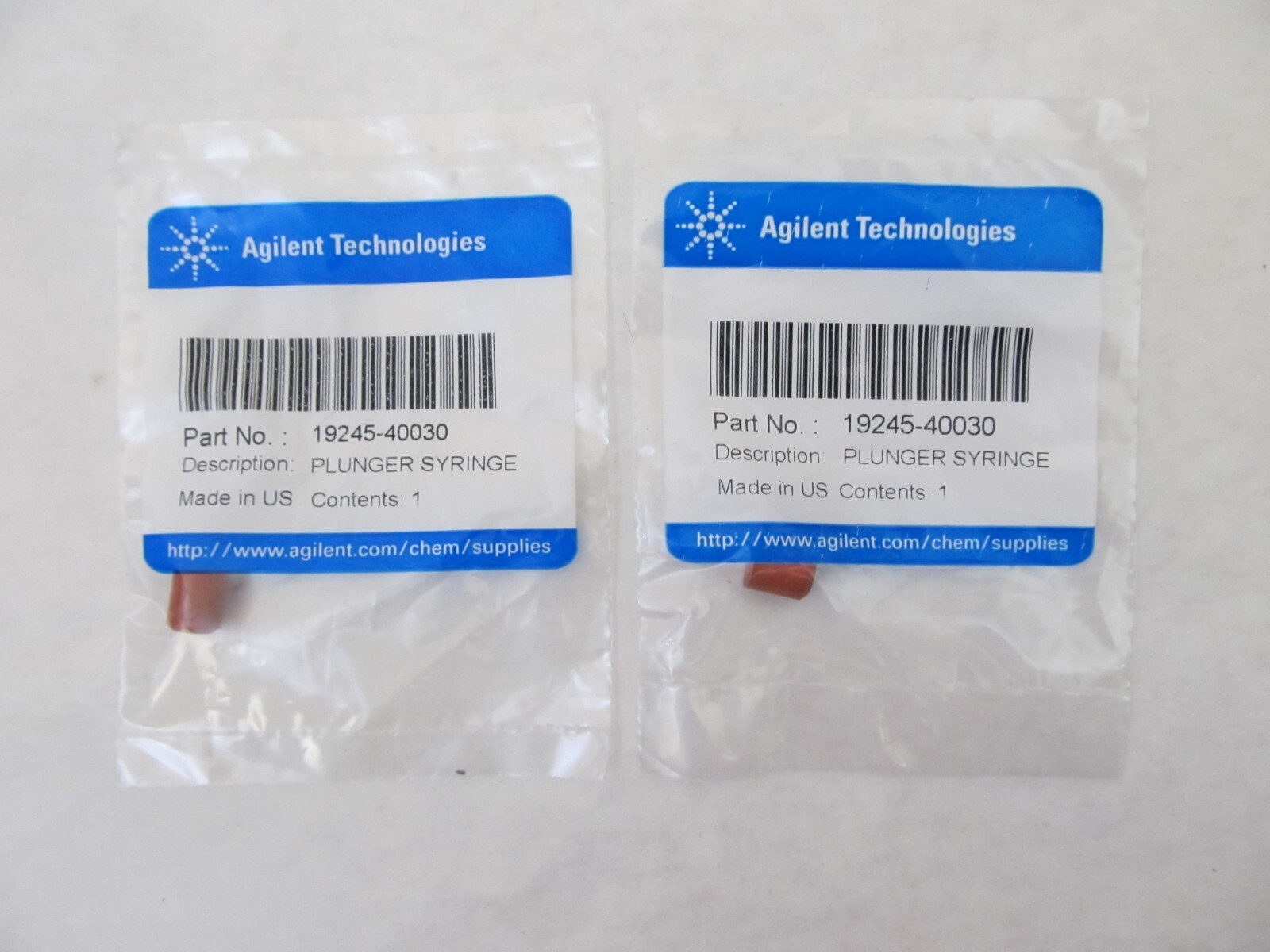 Agilent 19245-40030 Syringe Plunger Button, 2pcs - FAST SHIPPING