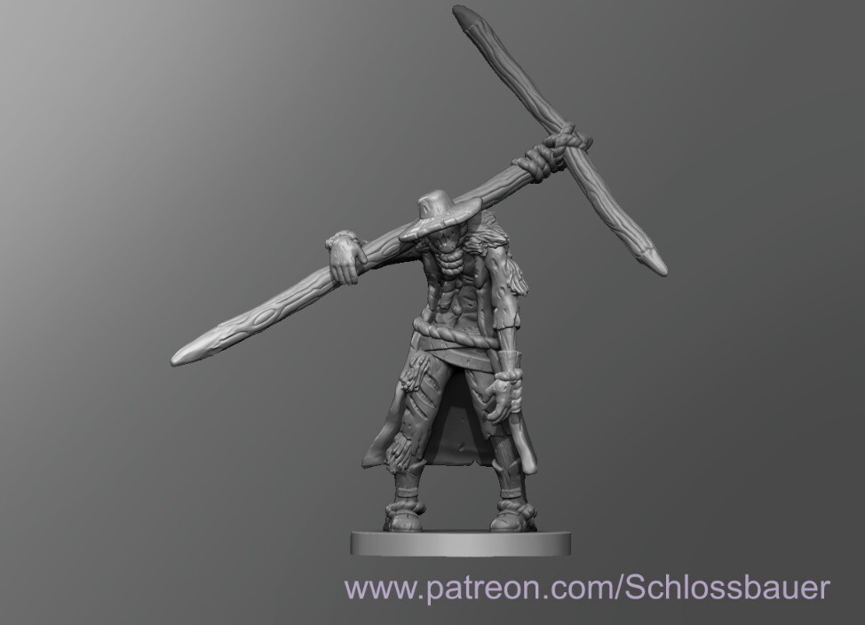 Scarecrow Creature Monster Manual 28mm Scale DND D&D Tabletop Miniature