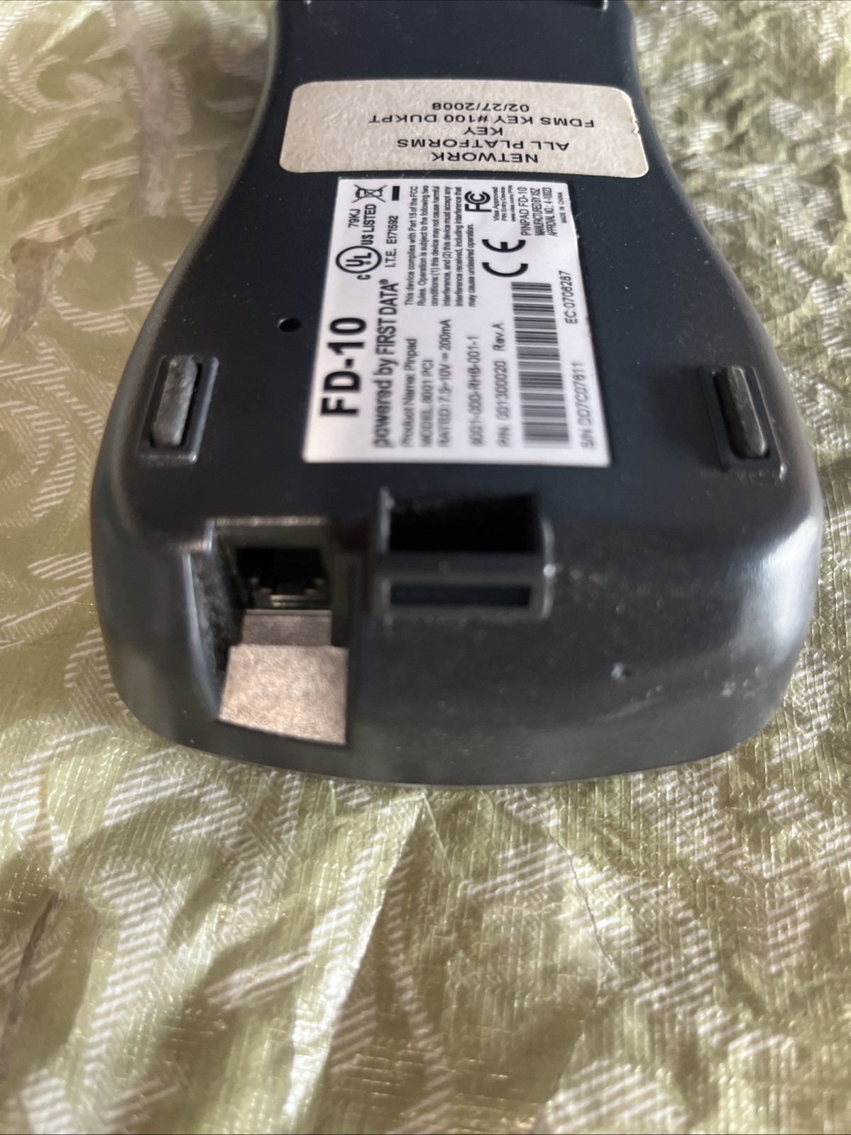 First Data FD-10C USB PIN Pad Credit Card Terminal Keypad