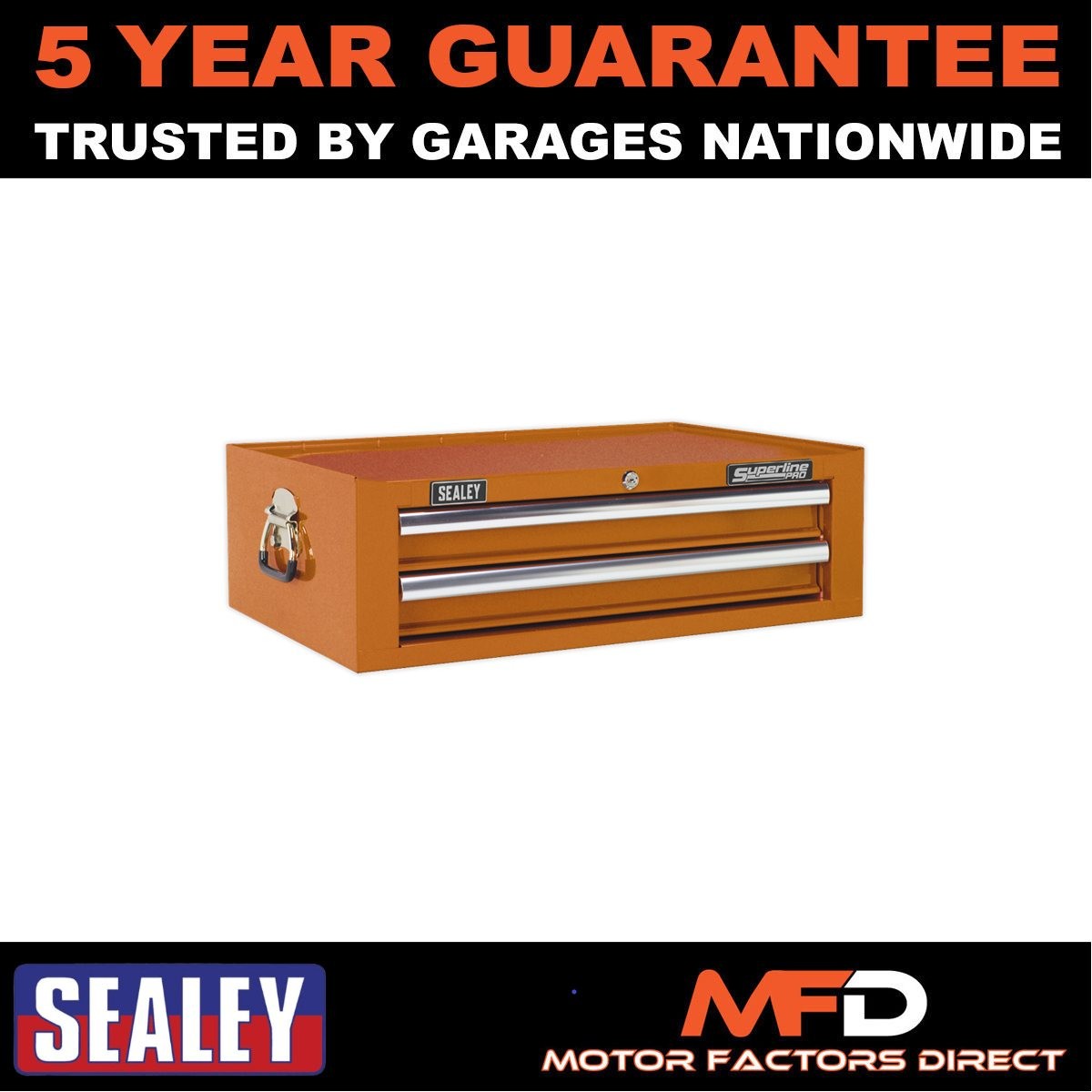 Sealey Superline PRO� Mid-Box Tool Chest 2 Drawer Orange AP26029TO
