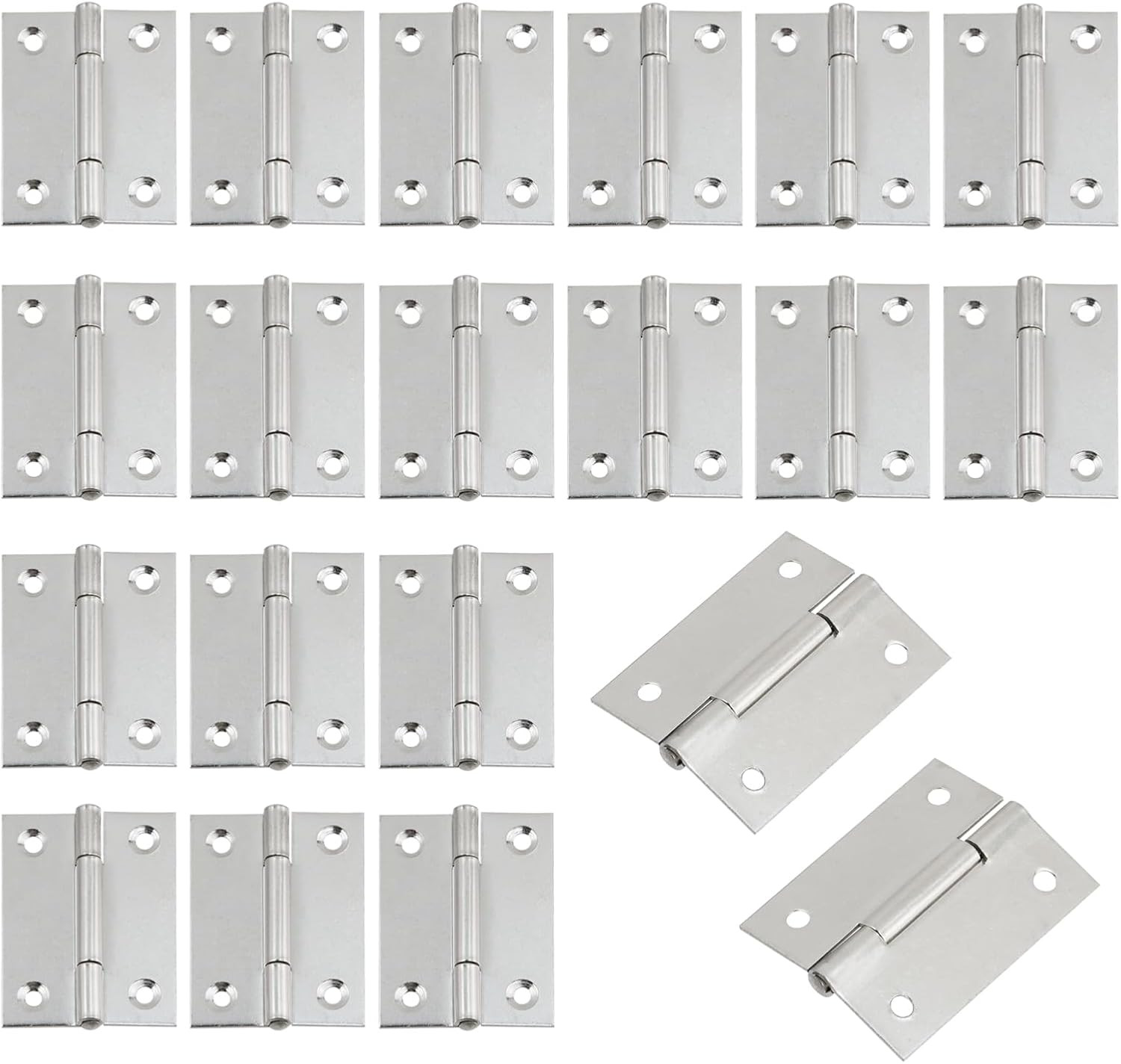 20PCS Stainless Steel Folding Hinges 2 Inch Cabinet Door Hinge Home Furniture Ha