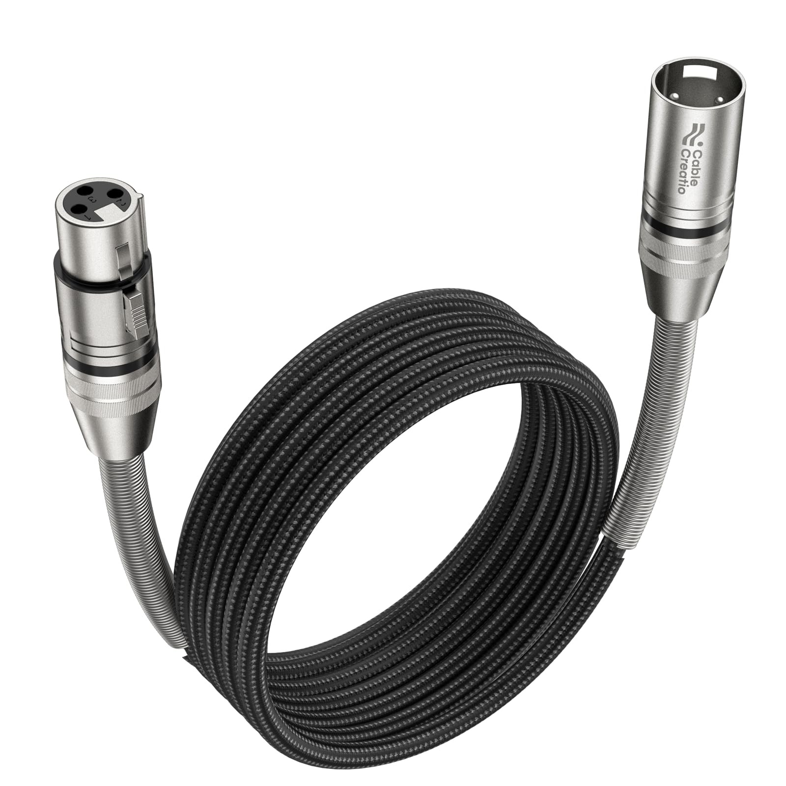 CableCreation XLR Cable 10FT, Microphone Male to Female 10ft, Black