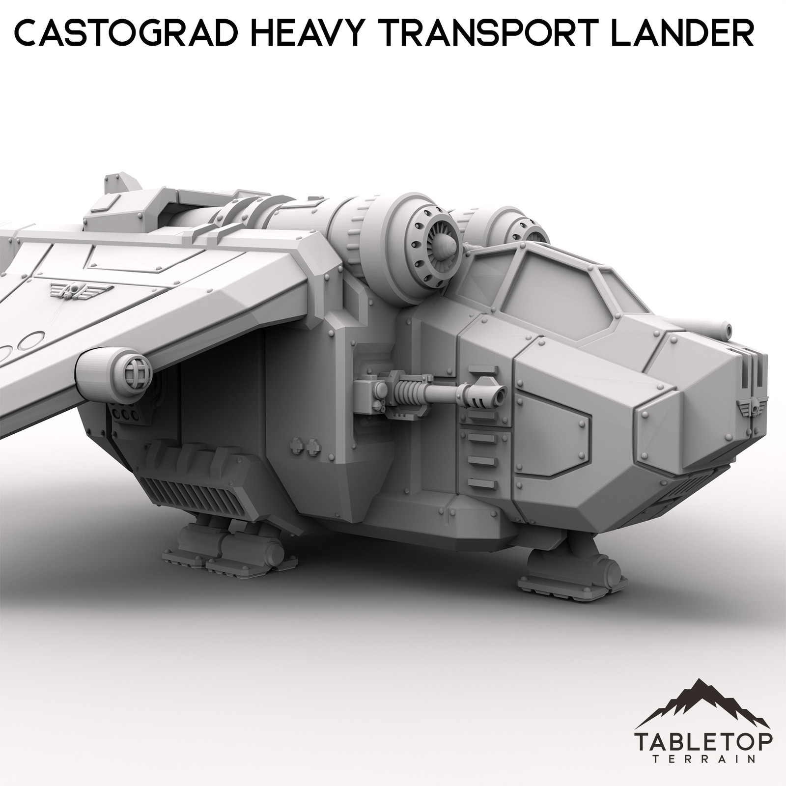 Castograd Heavy Transport Lander - Grimdark Gothic Wargaming Tabletop