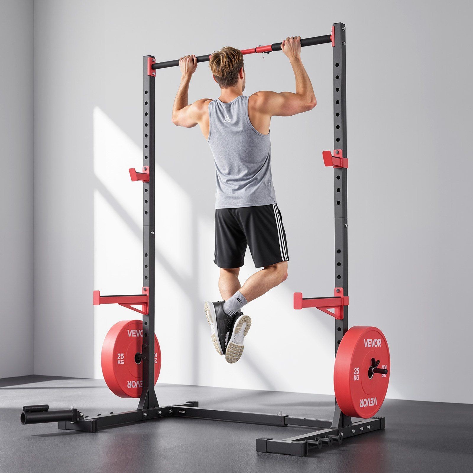 Carbon Steel Power Cage: 980lb Capacity, Width-Adjustable, 2"x2" Frame