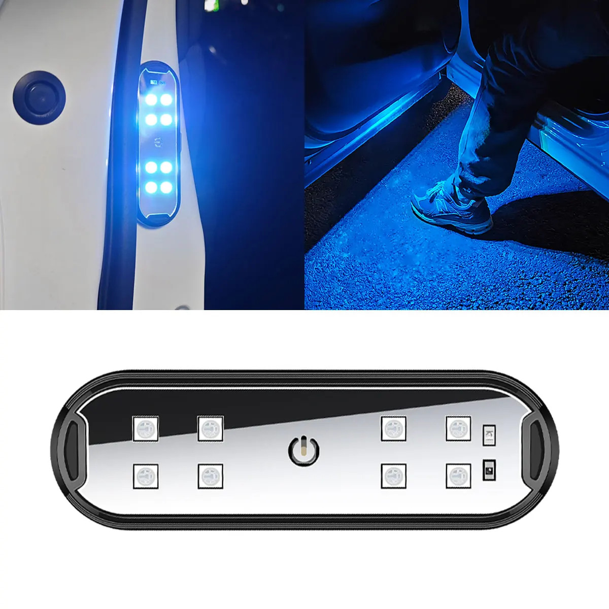 2Pcs Car LED Door Lights RGB Led Wireless Door Warning Lights USB Welcome Door S