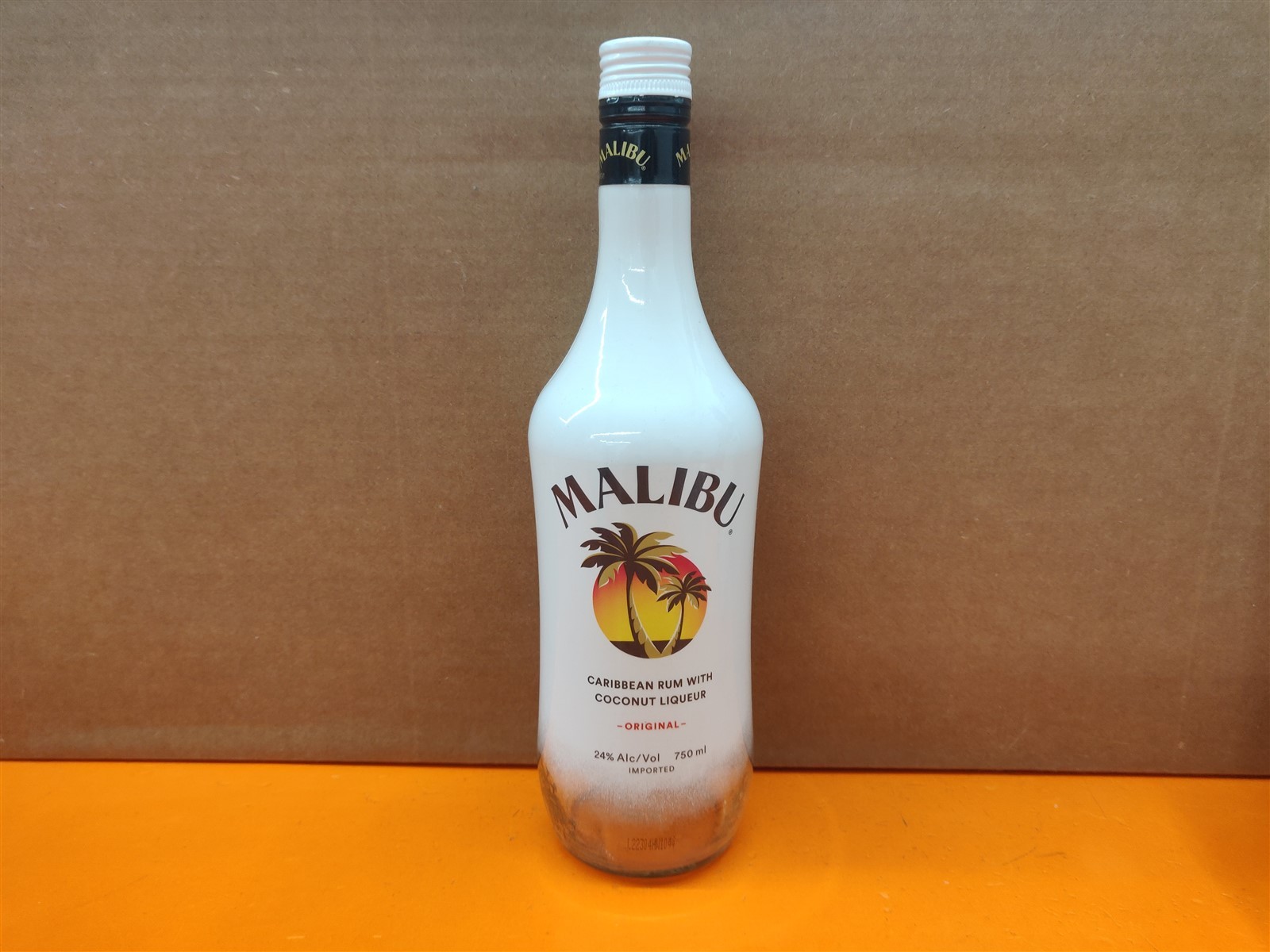 ⭐️⭐️⭐️⭐️⭐️ EMPTY 750ml Malibu Original Caribbean Rum Glass Bottle