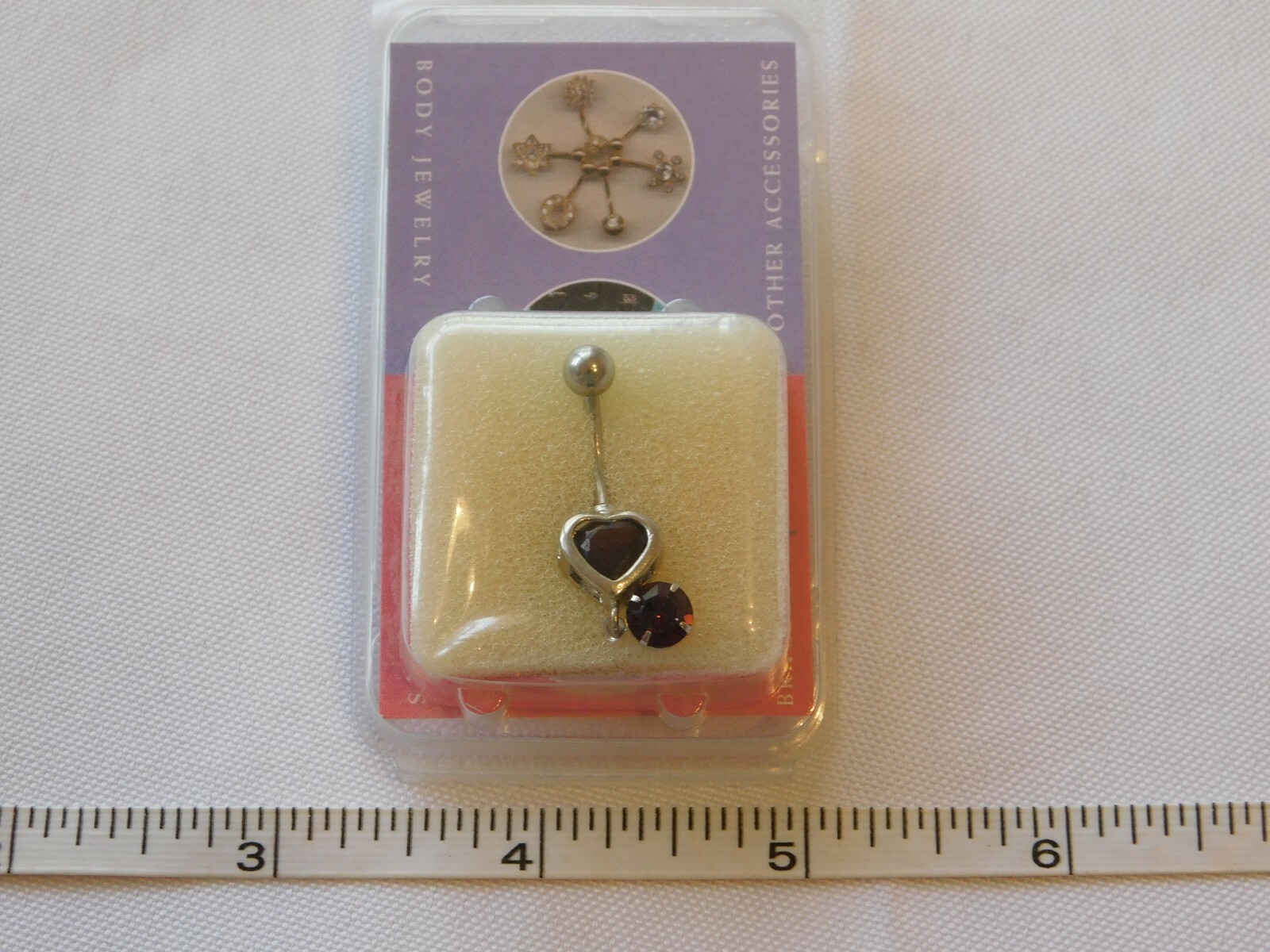 Salon Imports 14 Guage Body Piercing Belly Ring Silver Tone Women's Junior's