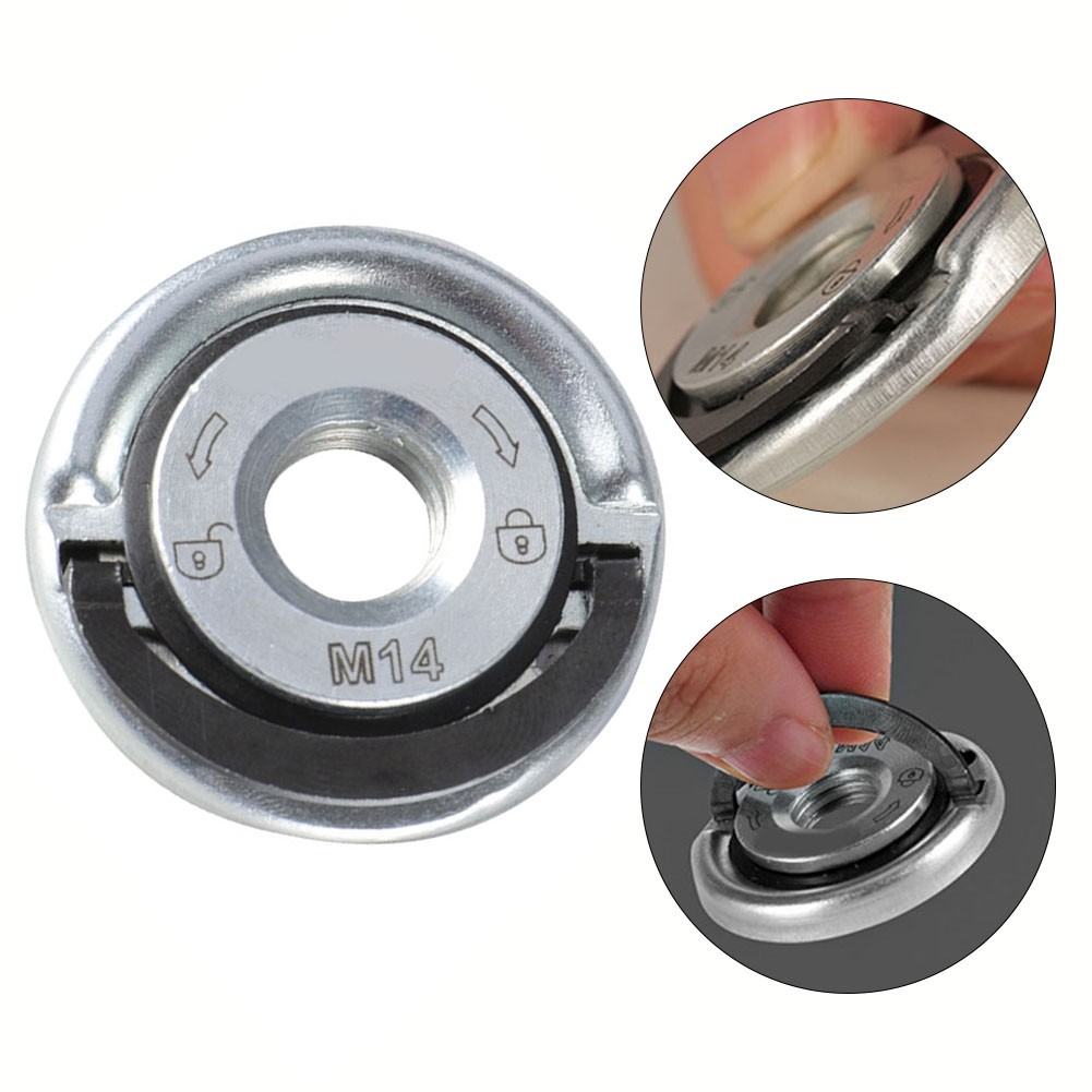 M14 Quick Release Flange Nut & Chuck Plate for Angle Grinder Self-Locking Tool