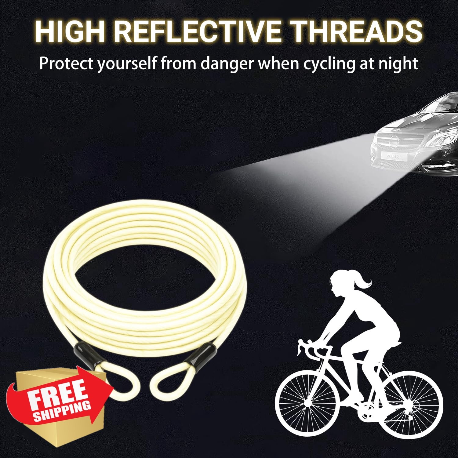 J-TECH DYNAMICS Yellow-green 2pk-7FT Security Cable Lock