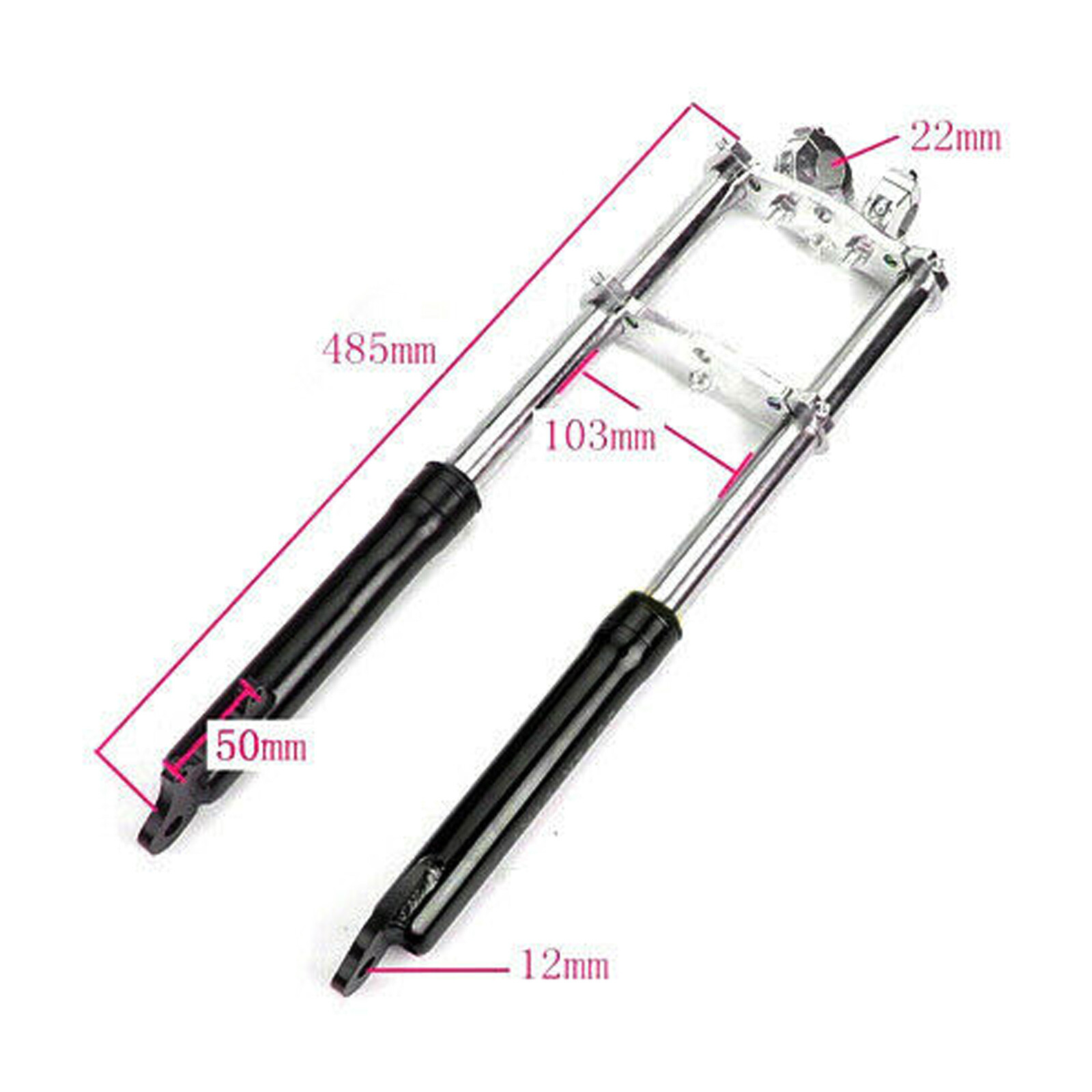 Front Fork Shock 2-Stroke Small mini Triple Dirt Pit Bike Pro Trail 49CC Black