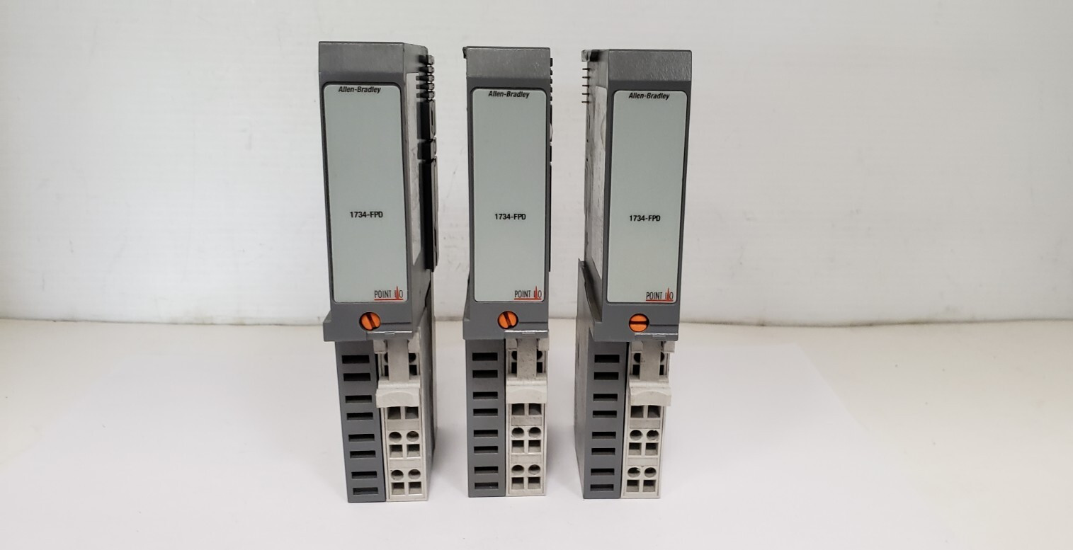ALLEN BRADLEY 1734-FPD POWER DISTRIBUTOR MODULE, 24 VDC, 10A, REV A01 (LOT OF 3)