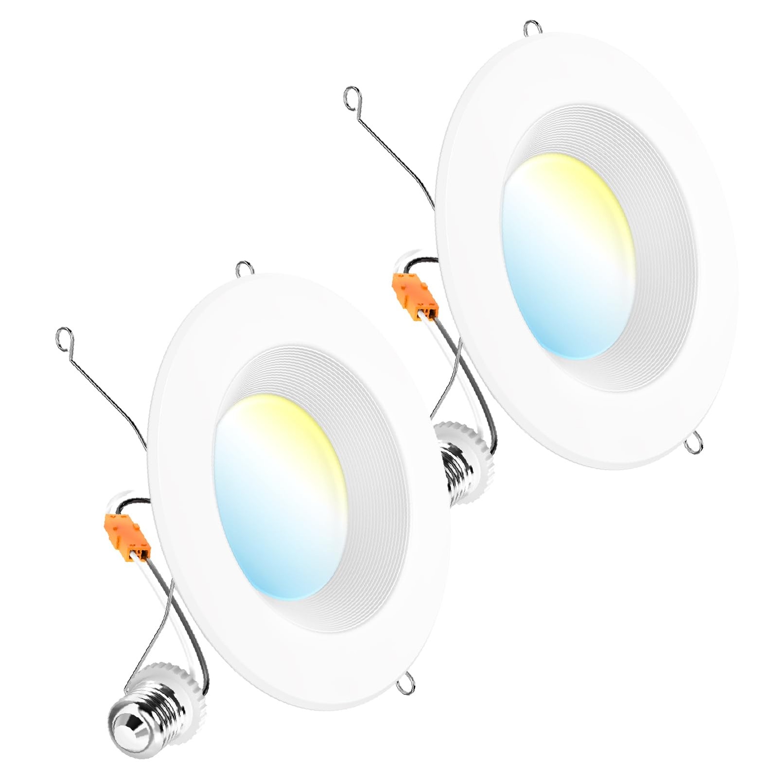 Sunco LED 6 Inch (2 Pack), 5 CCT in One (2700K, 3000K, 3500K, 4000K, 5000K)