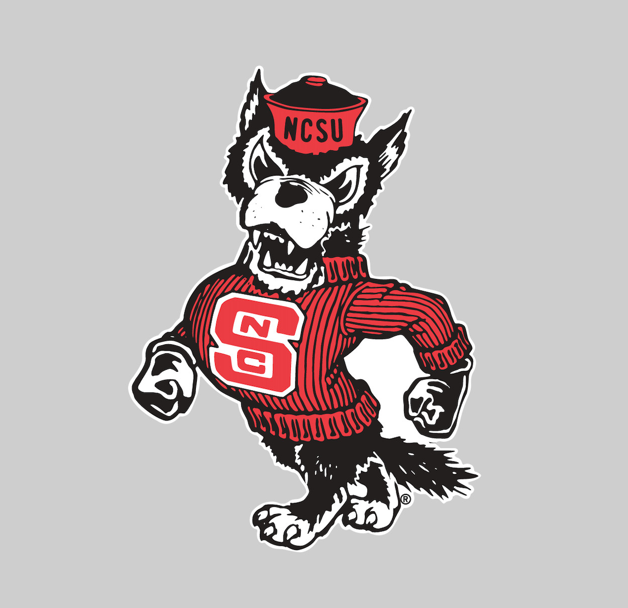 Sticker - North Carolina State Wolfpack Logo - Die Cut Laminated Vinyl Decal