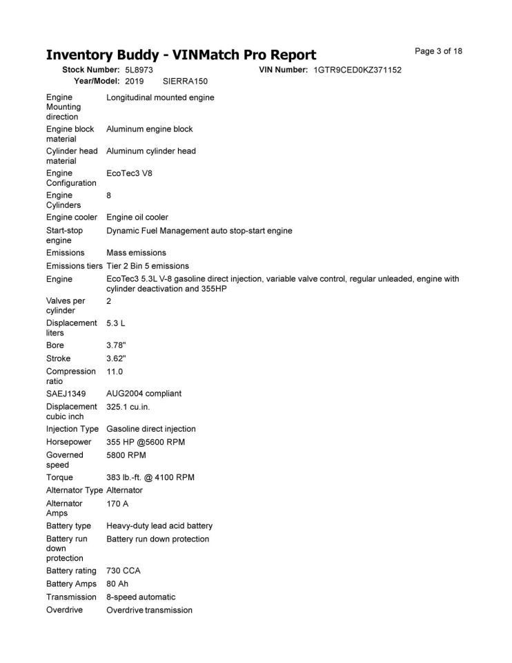 SIERRA150 2019 Glove Box 2074436