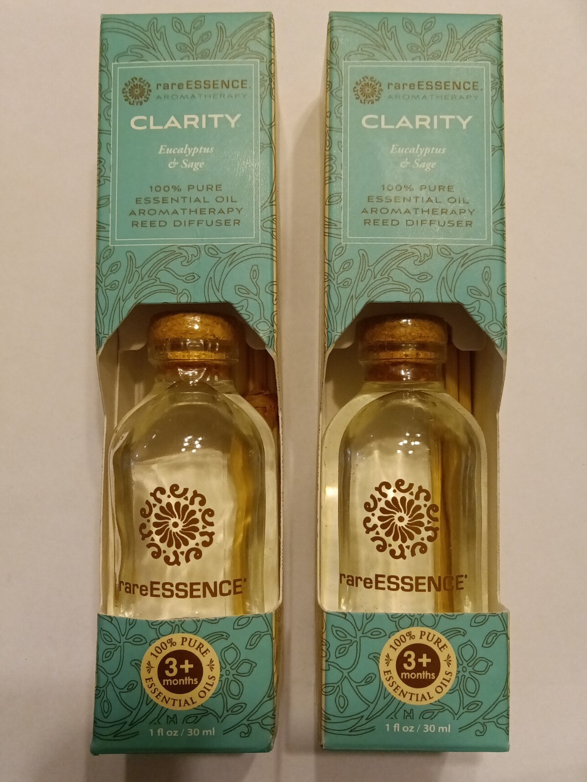 2x rareESSENCE Diffuser, 30ml, Clarity Eucalyptus & Sage 100% Pure Essential Oil