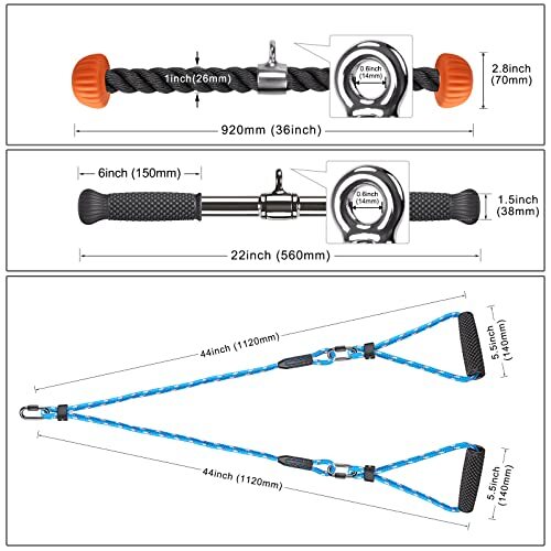 48" Wall Mounted Multifunction Cable Pulley System Gym, 48" Wall Mounted