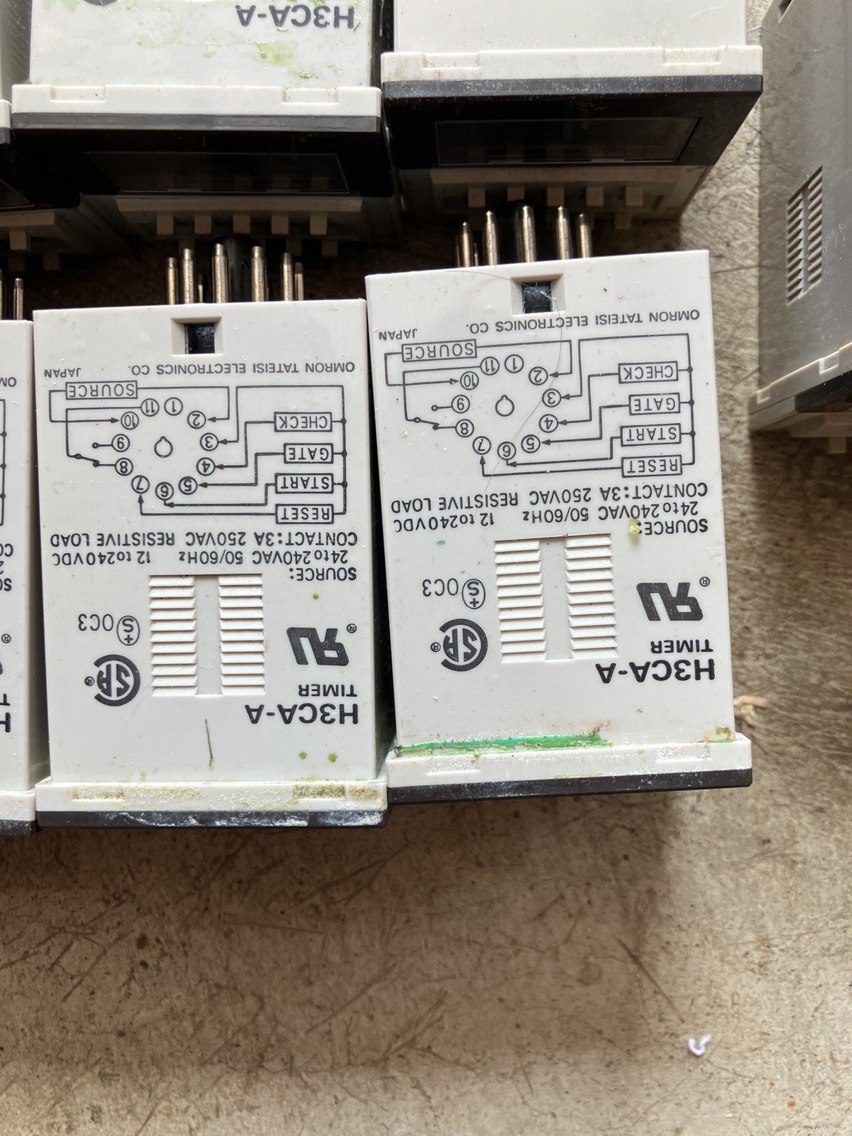 Lot Of 9 Untested Omron H3CA-A Digital Timer Relays 11 pin