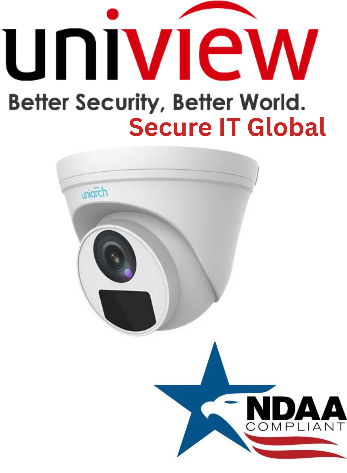 UNV IP67 4MP NDAA Audio Fixed Dome IP Network Uniview Security Camera Uniarch