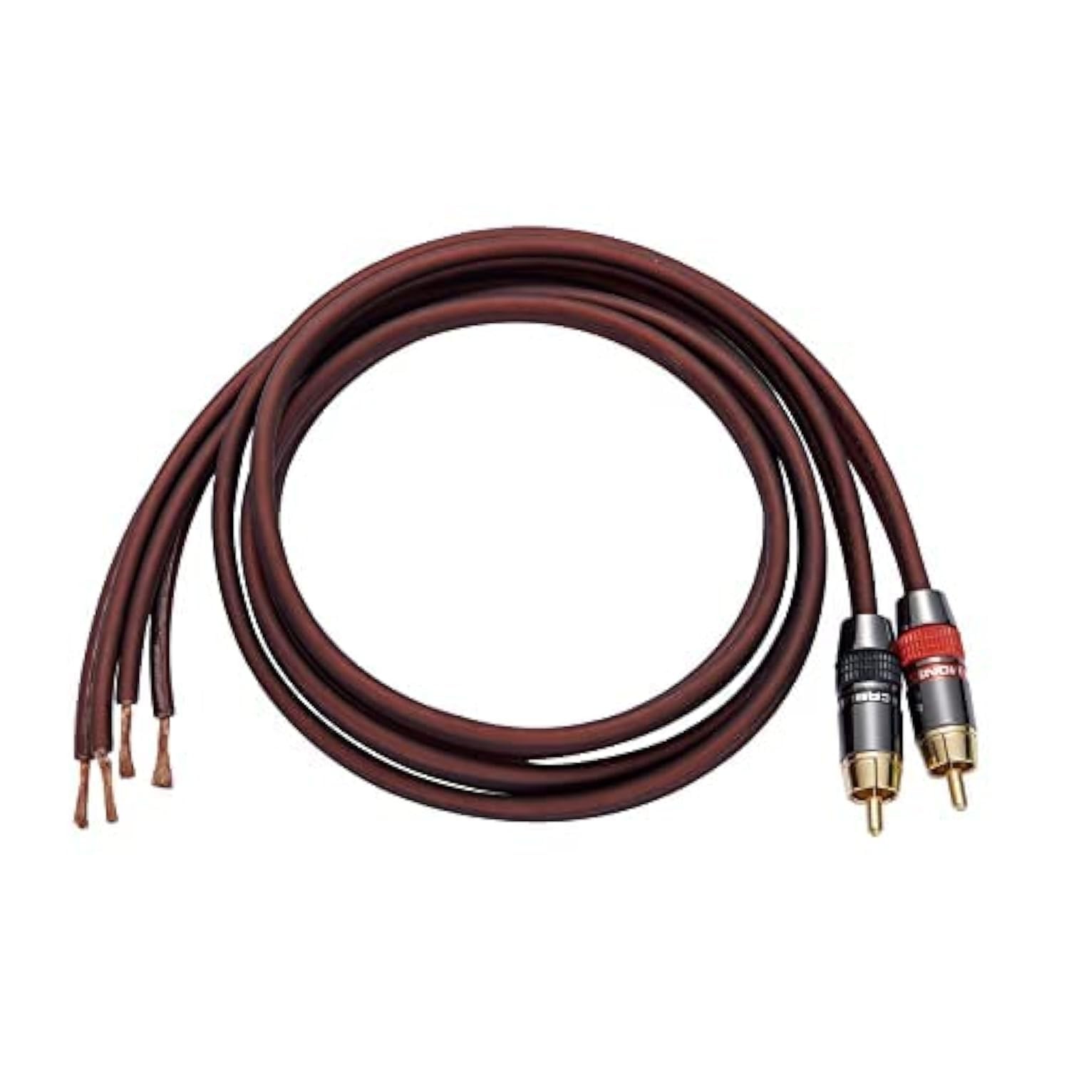 JORZOR Audiophile Hi-Fi 14 Gauge OFC Speaker Cable with RCA 5M(16.5FT), Black