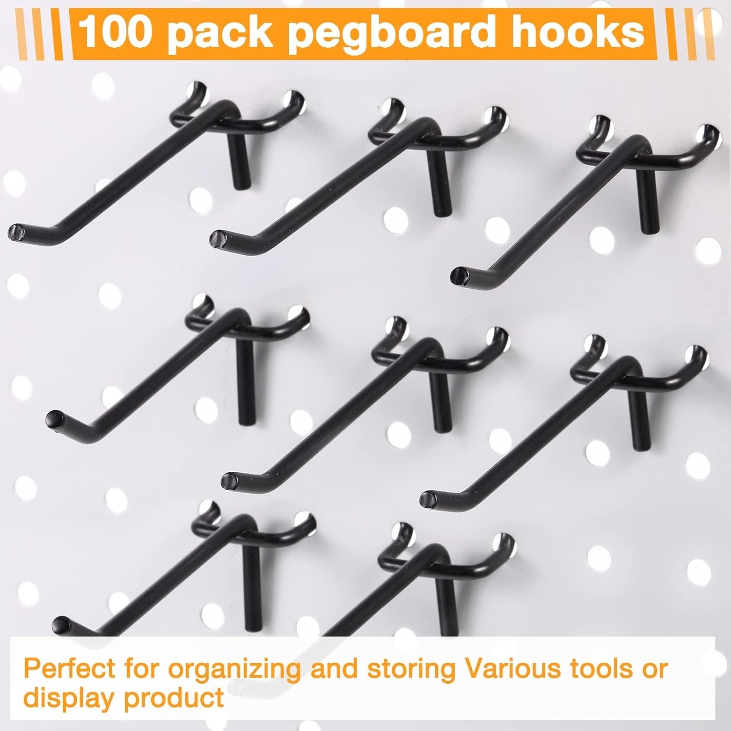 4 Inch Peg Board Pegs Stainless Steel Hooks 100 Pcs
