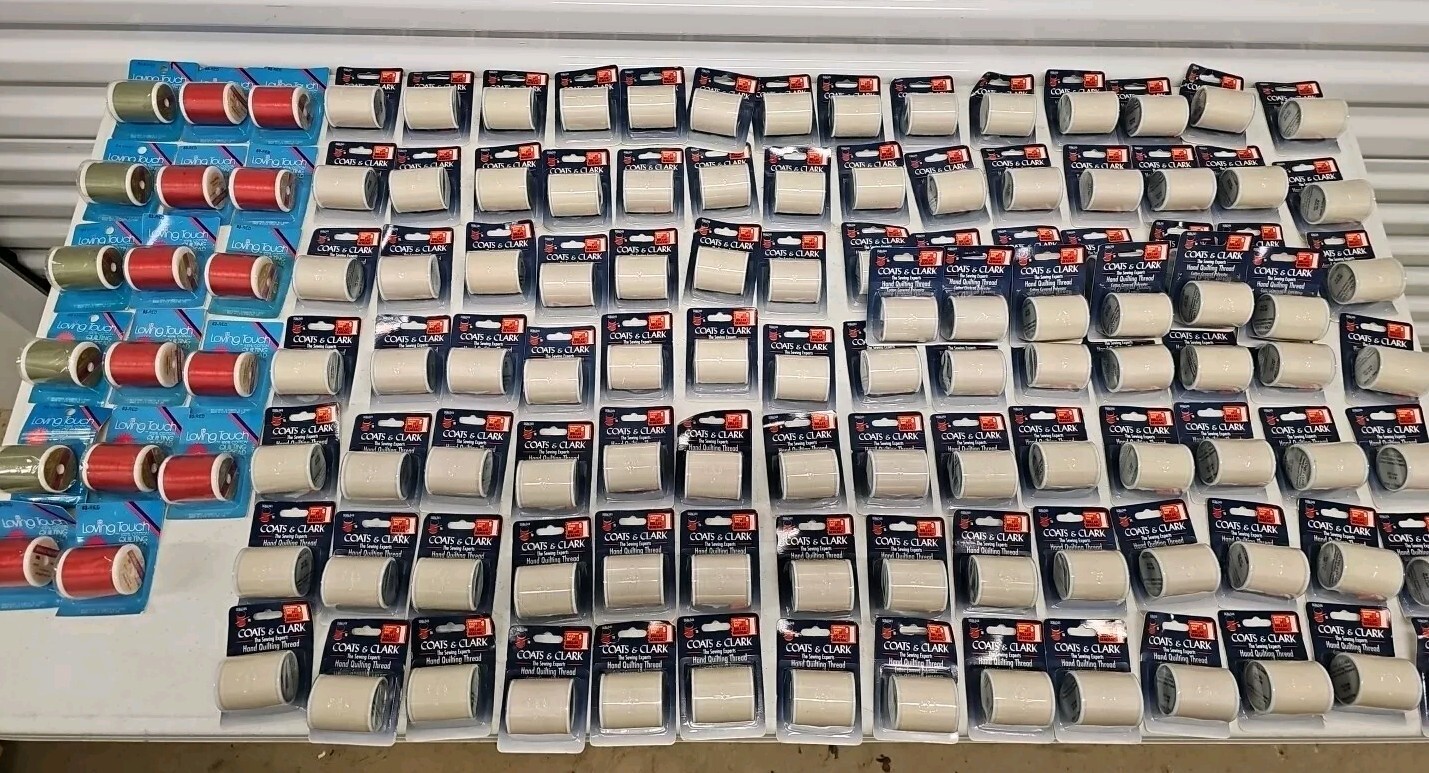 Large Lot 121pc Hand Quilting Thread by Coats & Clark DGB634N. (E)