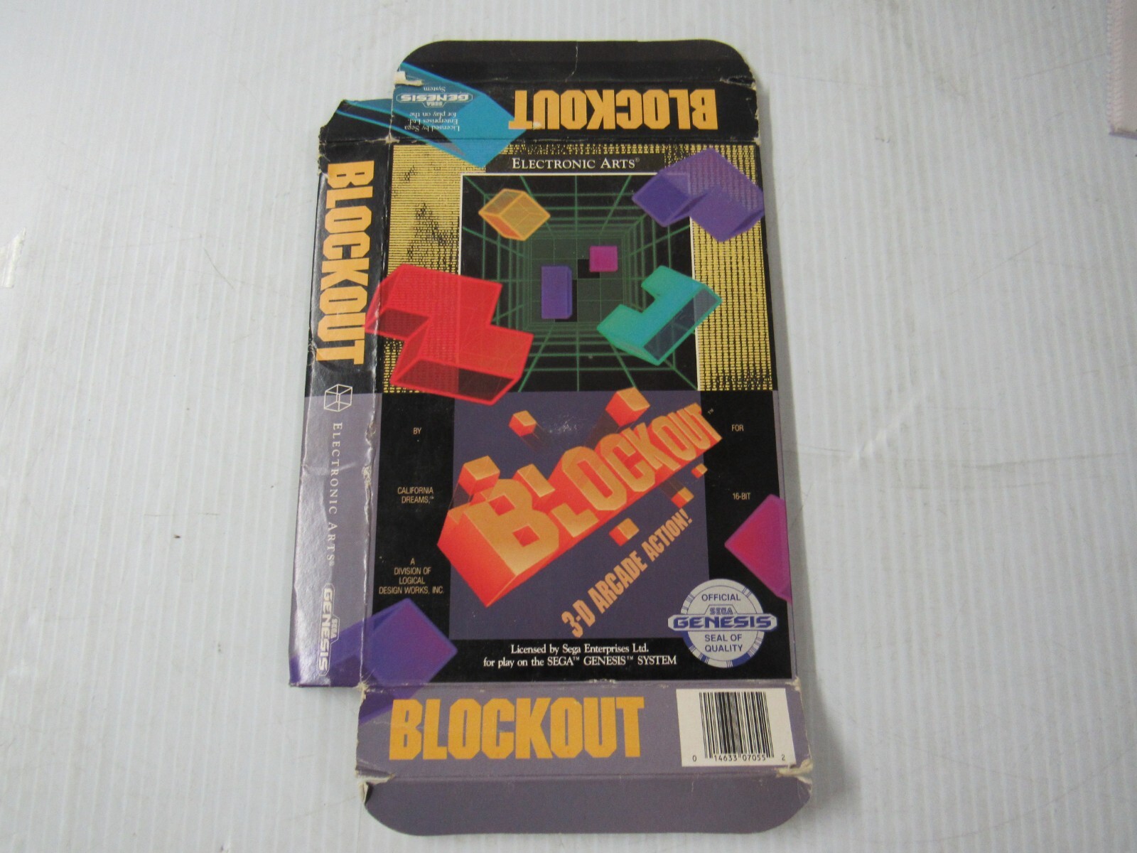 Blockout Sega Genesis Box Only No Game