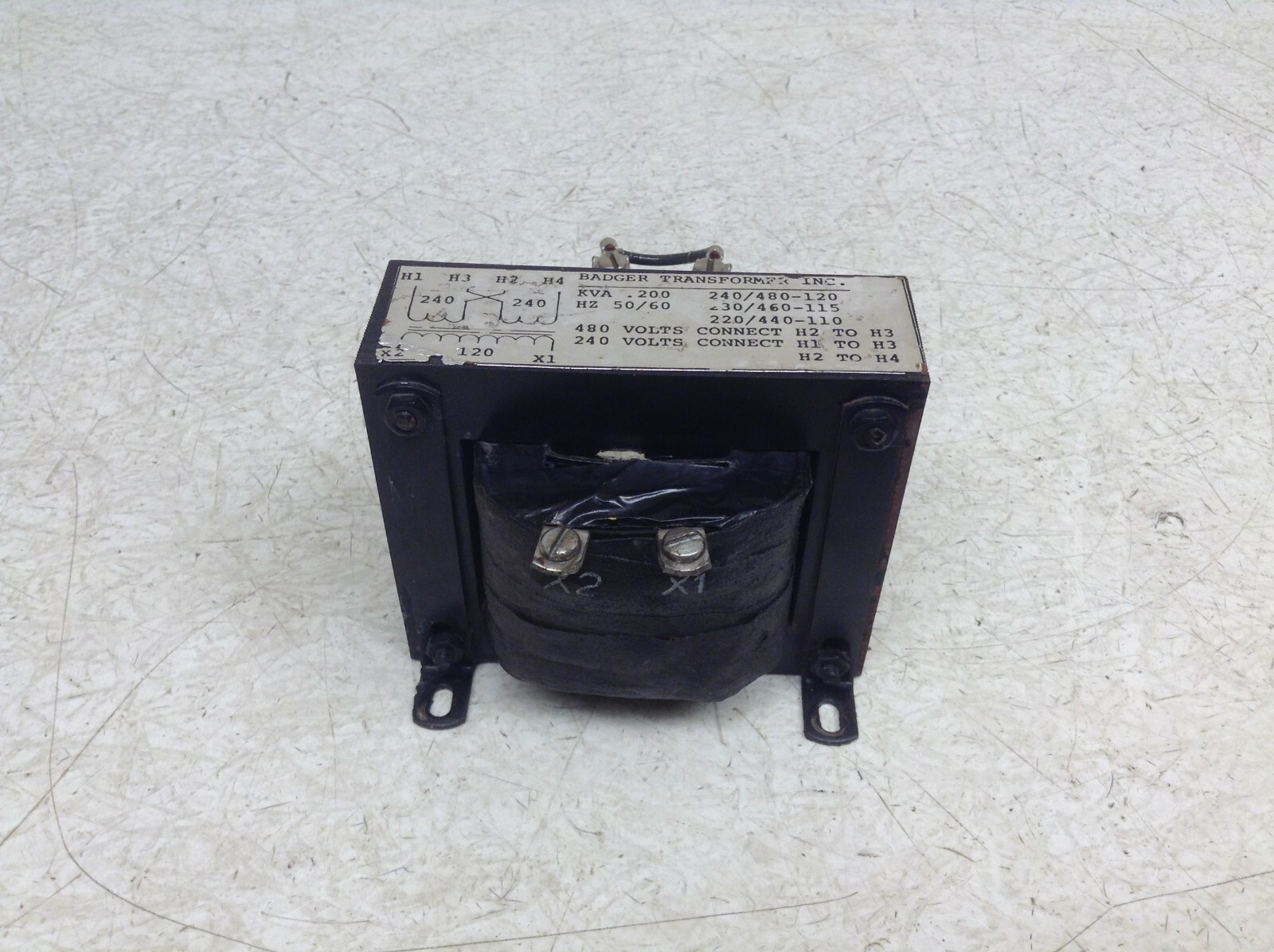 Badger BC-200 303 Single Phase Transformer 0.200 kVA 200 VA BC200 (TSC)