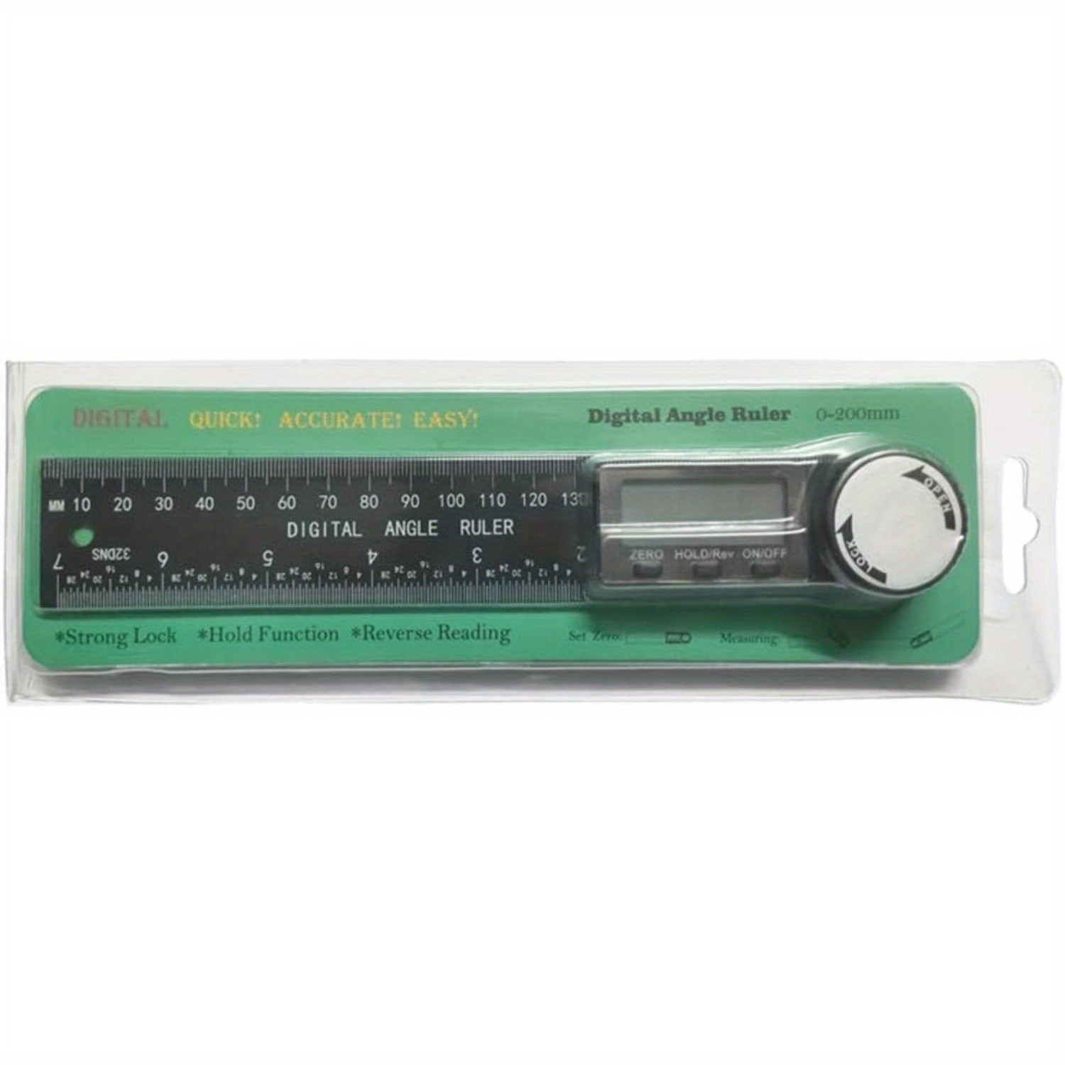 Digital Angle Finder Protractor 200/8 In Measuring Ruler with LCD Display