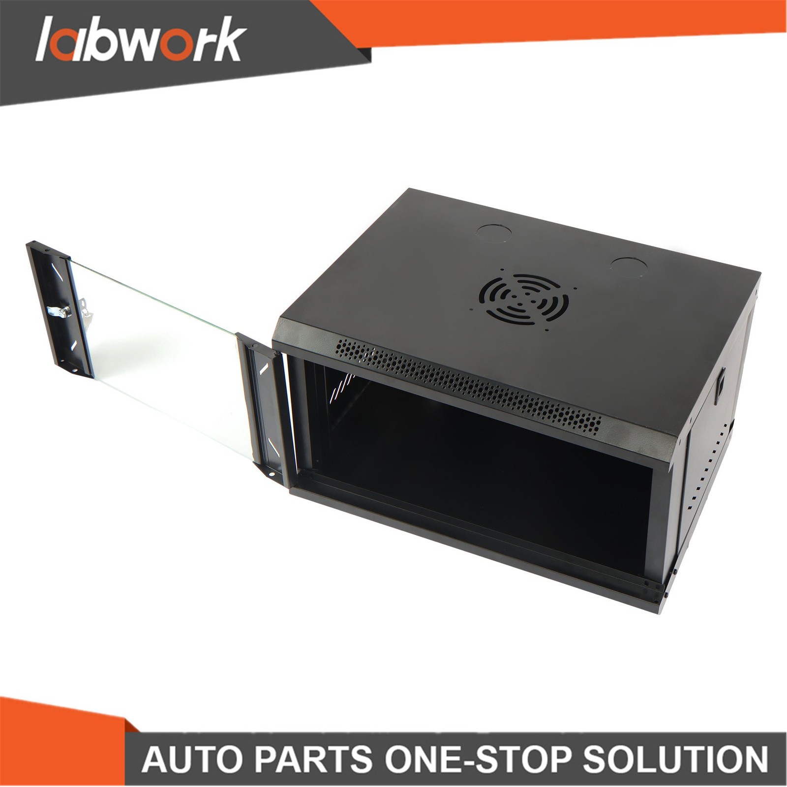 Labwork 6U Wall Network Cabinet w/ Locking Tempered Glass Door & 15.5" Depth