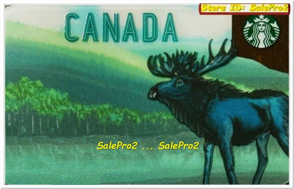 STARBUCKS 2019 CANADIAN NATIONAL WILDLIFE CARIBOU RARE COLLECTIBLE GIFT CARD