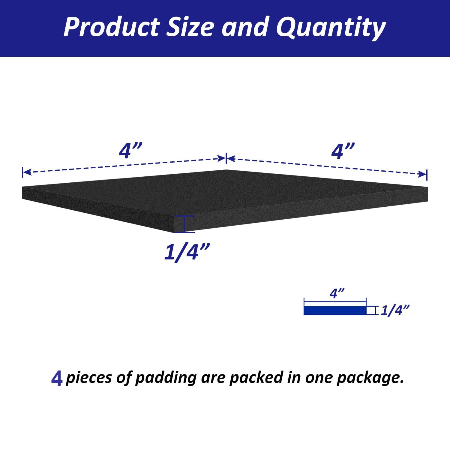 Foam Padding Sheets with Adhesive Backing - 1/4" Thick Self Stick Neoprene Insul