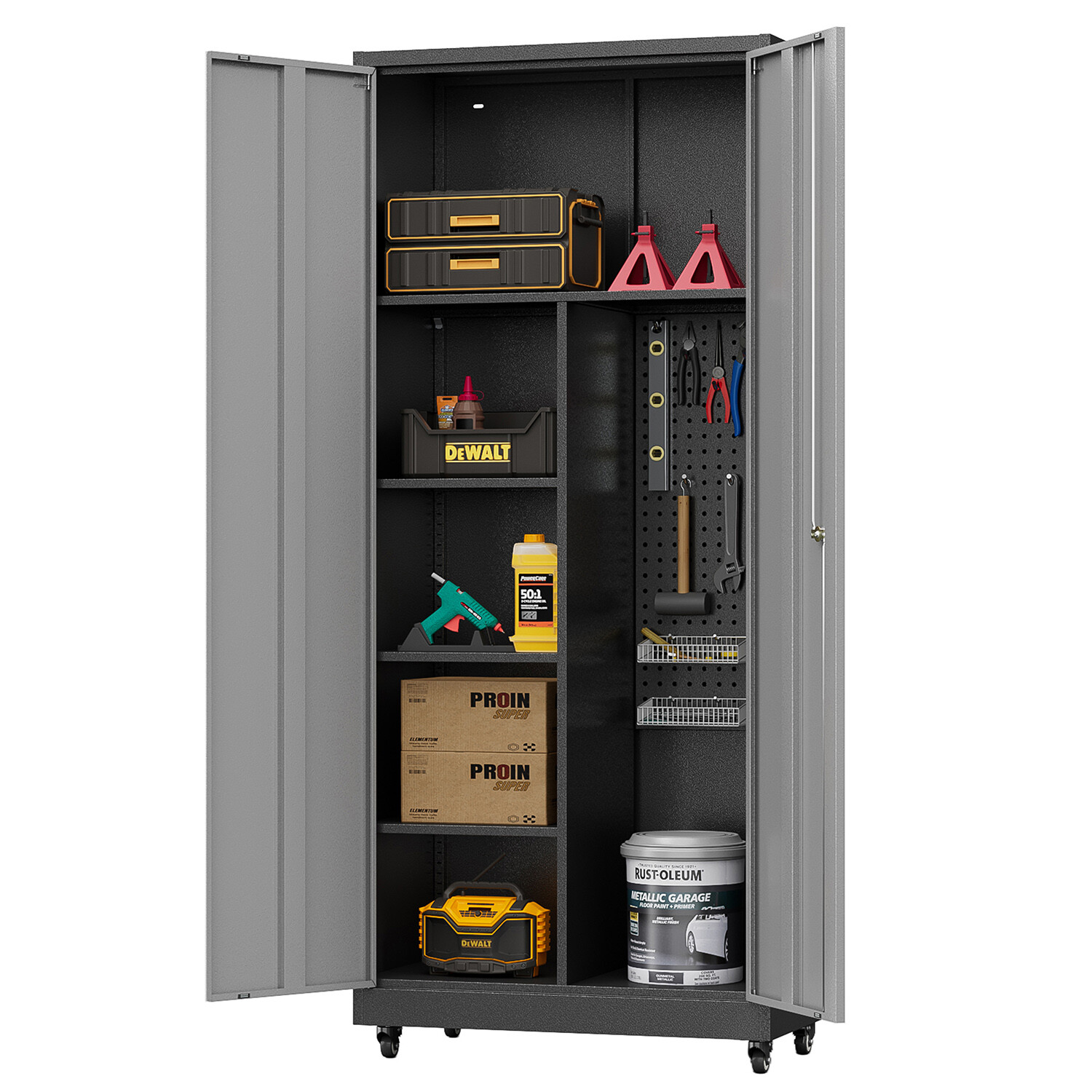 8 Pcs Garage Storage System Workshop Set Garage Cabinets for Tool Organization