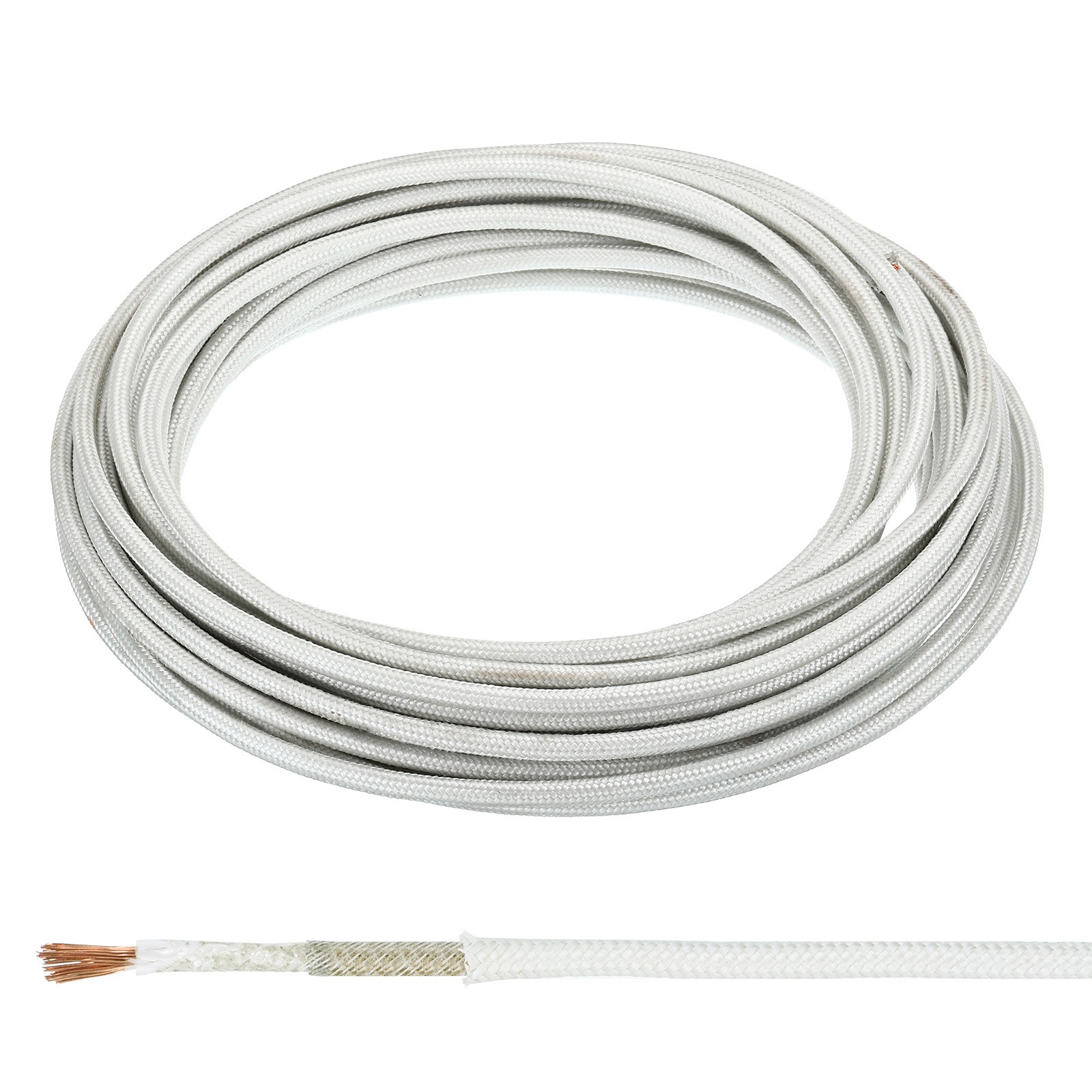 26.3ft 14AWG Electronic Wire High Temperature Electrical Mica Cable Wire White