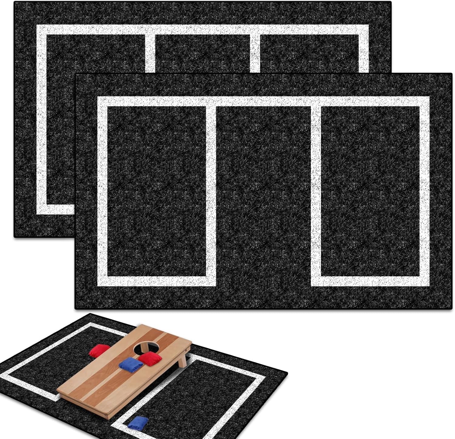 2 Pcs Cornhole Mats 60 x 96 Professional Cornhole Pitch Pads Cornhole Board P