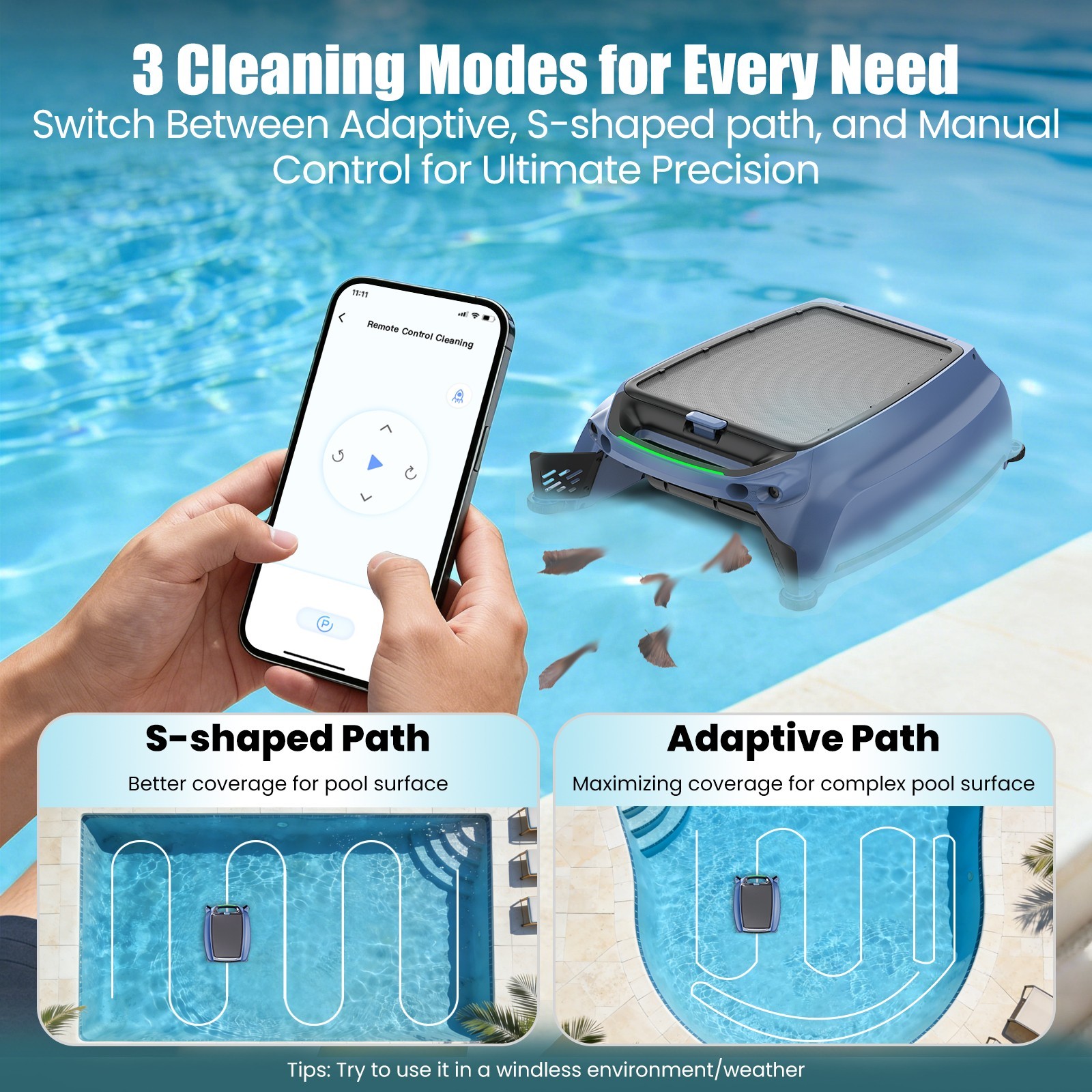 AIRROBO SP200 Solar Powered Robotic Pool Skimmer Automatic Pool Cleaner Robot