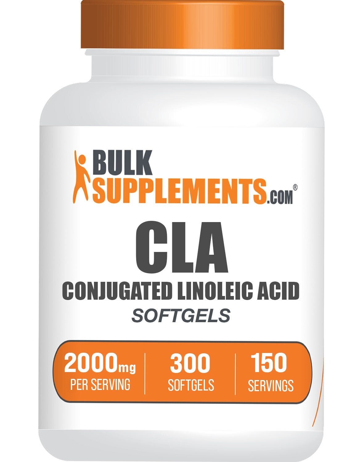 BulkSupplements CLA 300 Softgels - Conjugated Linoleic Acid - 2000mg Per Serving