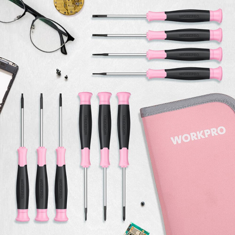 WORKPRO 10PCS Precision Screwdriver Set Slotted Torx Phillips Star Screwdrivers