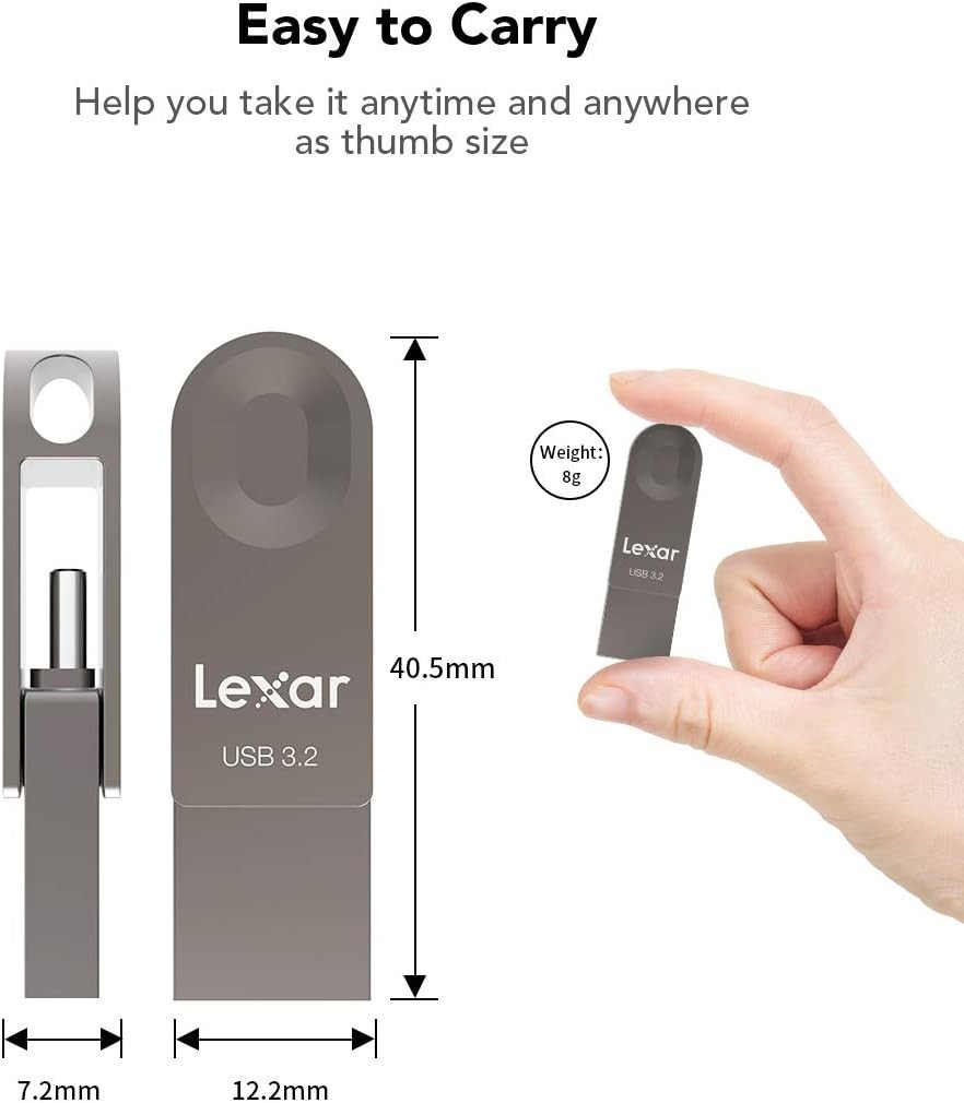 128GB Type-C USB Flash Drive with Dual Connectivity - Fast, Durable & Compact