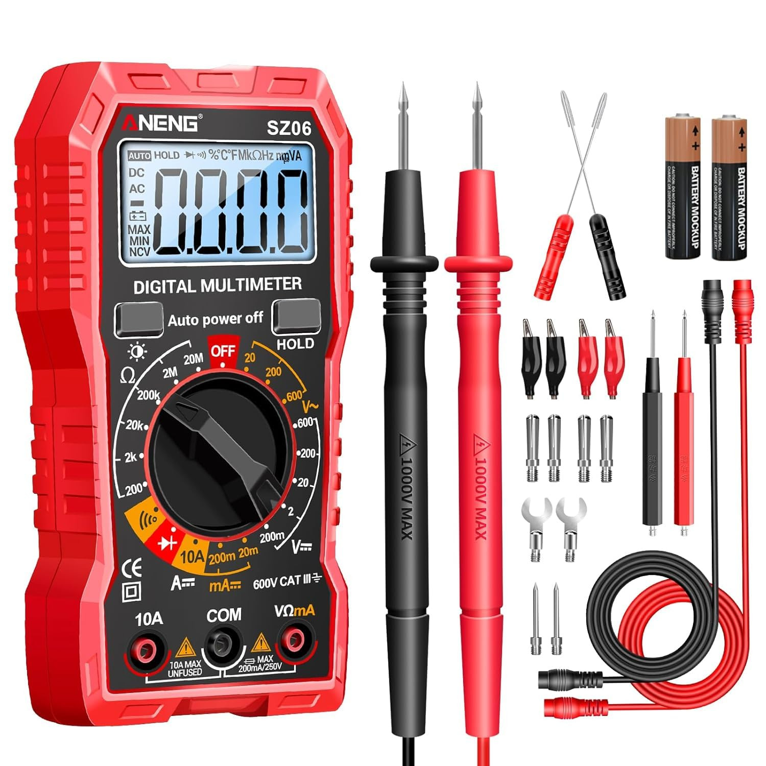 Multimetro digital profesional para medir voltaje corriente resistencia y diodos