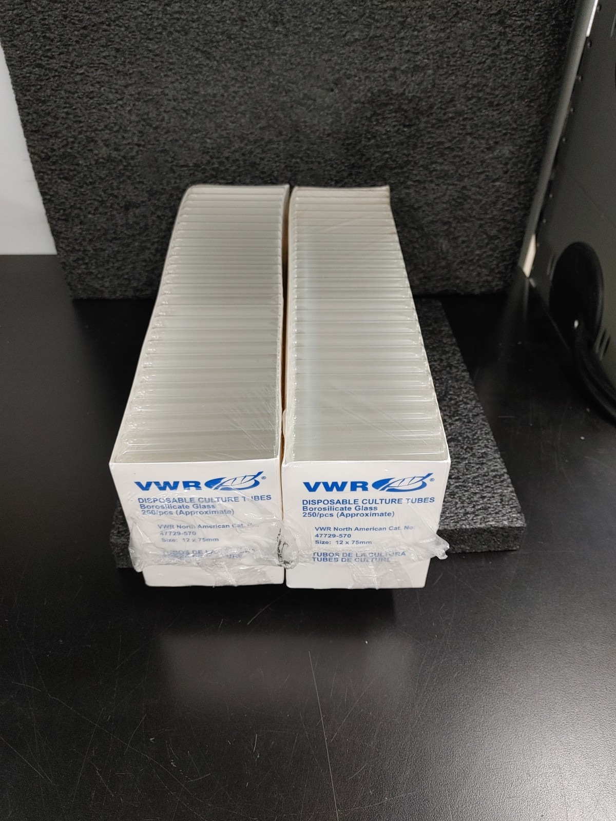 Lot of 2 VWR 47729-570 12x75mm Disposable Borosilicate Glass Culture Tubes
