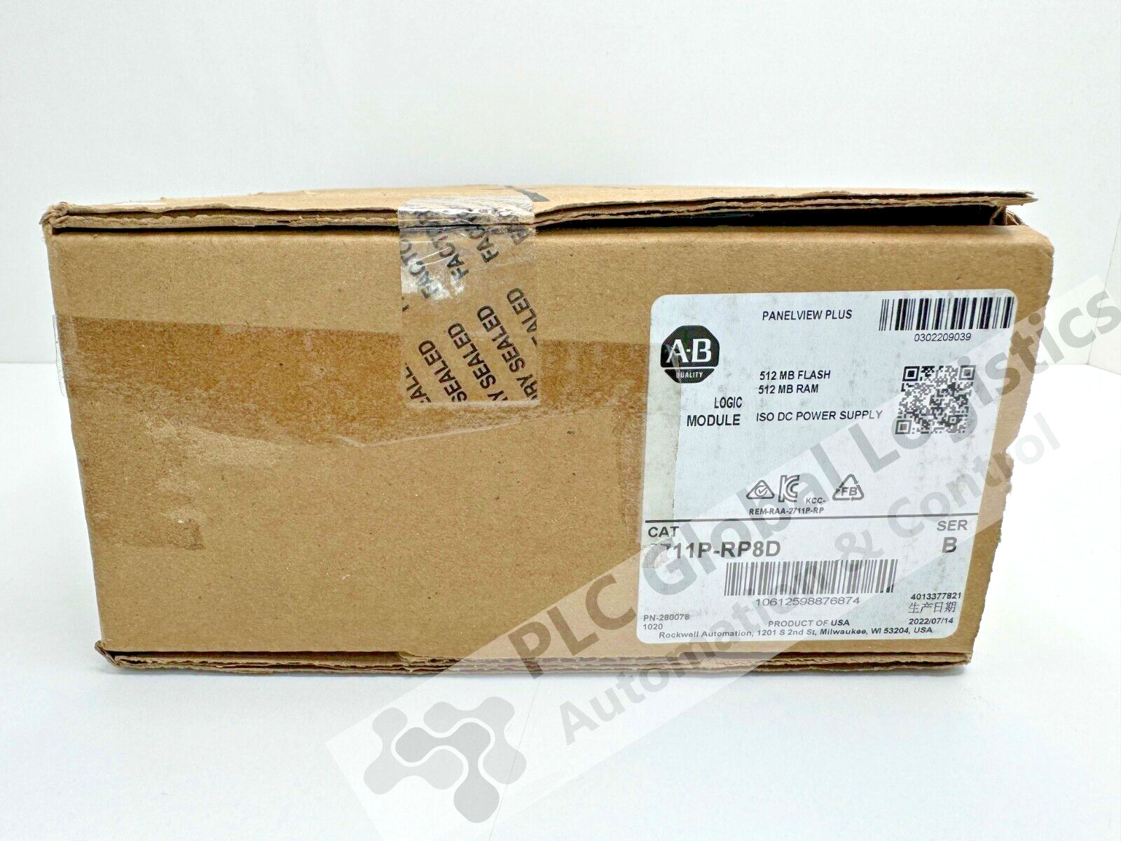 Surplus Open Allen Bradley 2711P-RP8D /B PanelView Plus 6 Logic Module 512MB DC