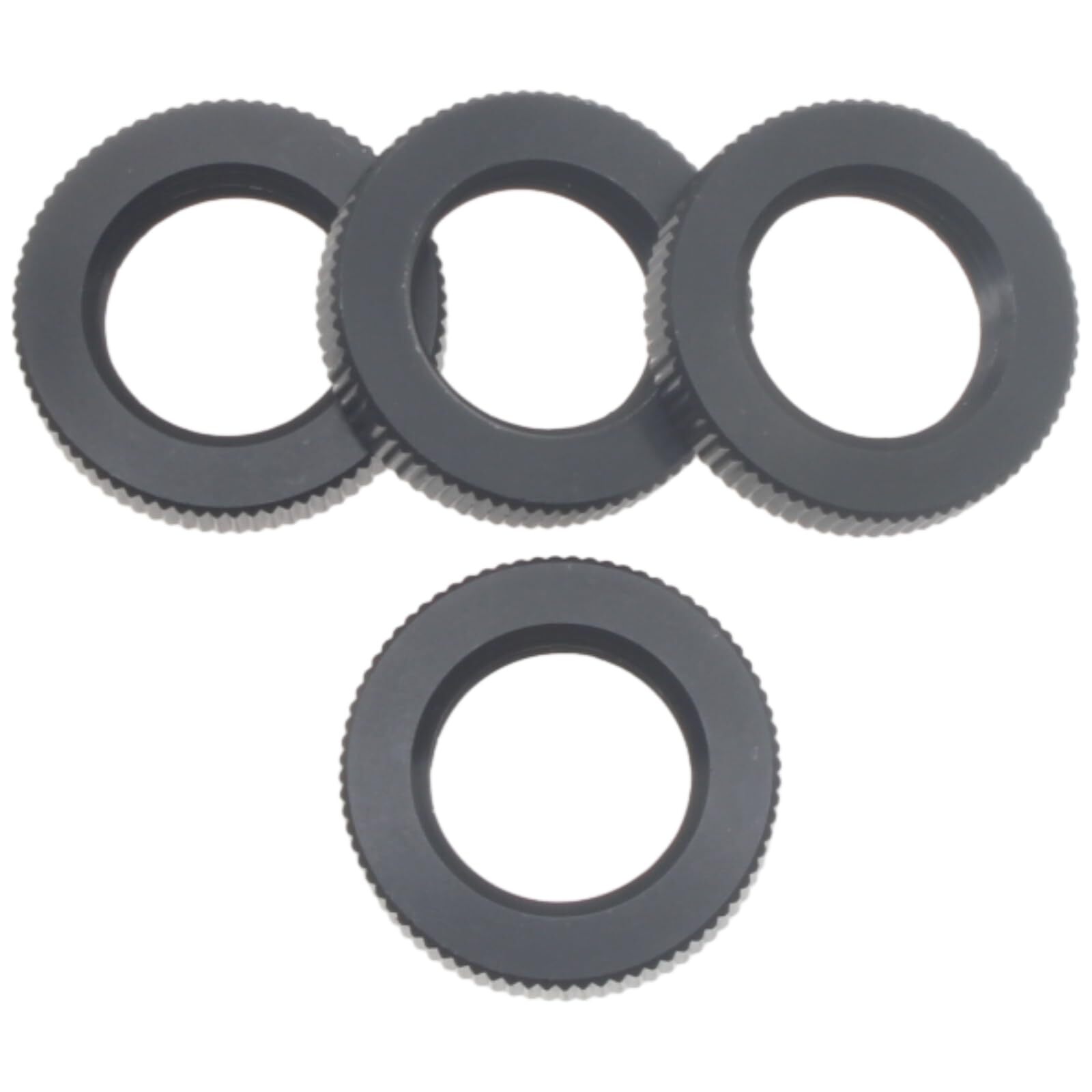 4 Pcs 5/8"-27 Microphone Stand Nut Knurled Lock Nut Black Jam Nut for Microph...