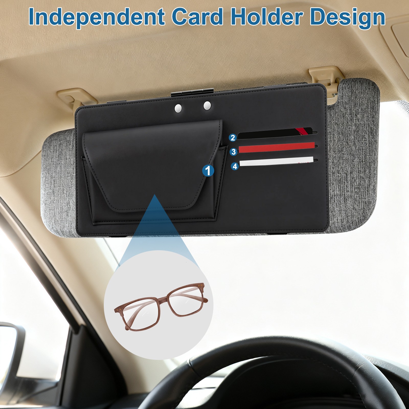 Car Shade Polarized Sun Extend Visor Shield Anti Glare Extension Driving Storage