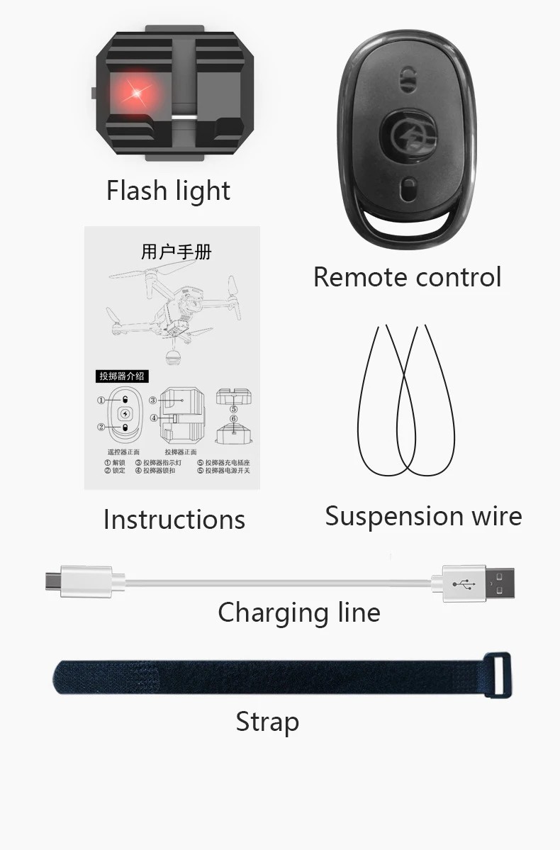 DJI Mini 2 SE Mini 3 Pro Drone Airdrop Dropper 2.4G Remote Control Thrower