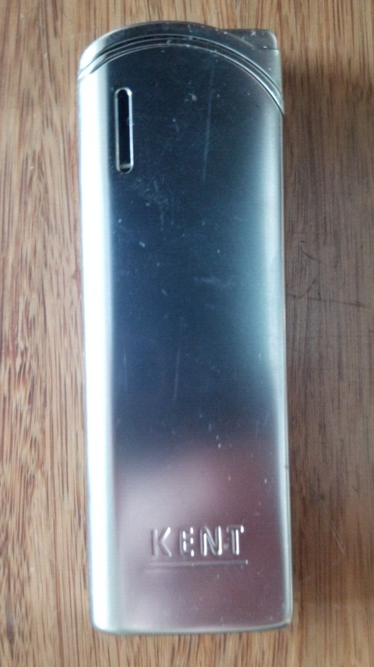 KENT Gas Lighter, Slim Design, Japan Version, 2 7/8" x 7/8", c. 2000